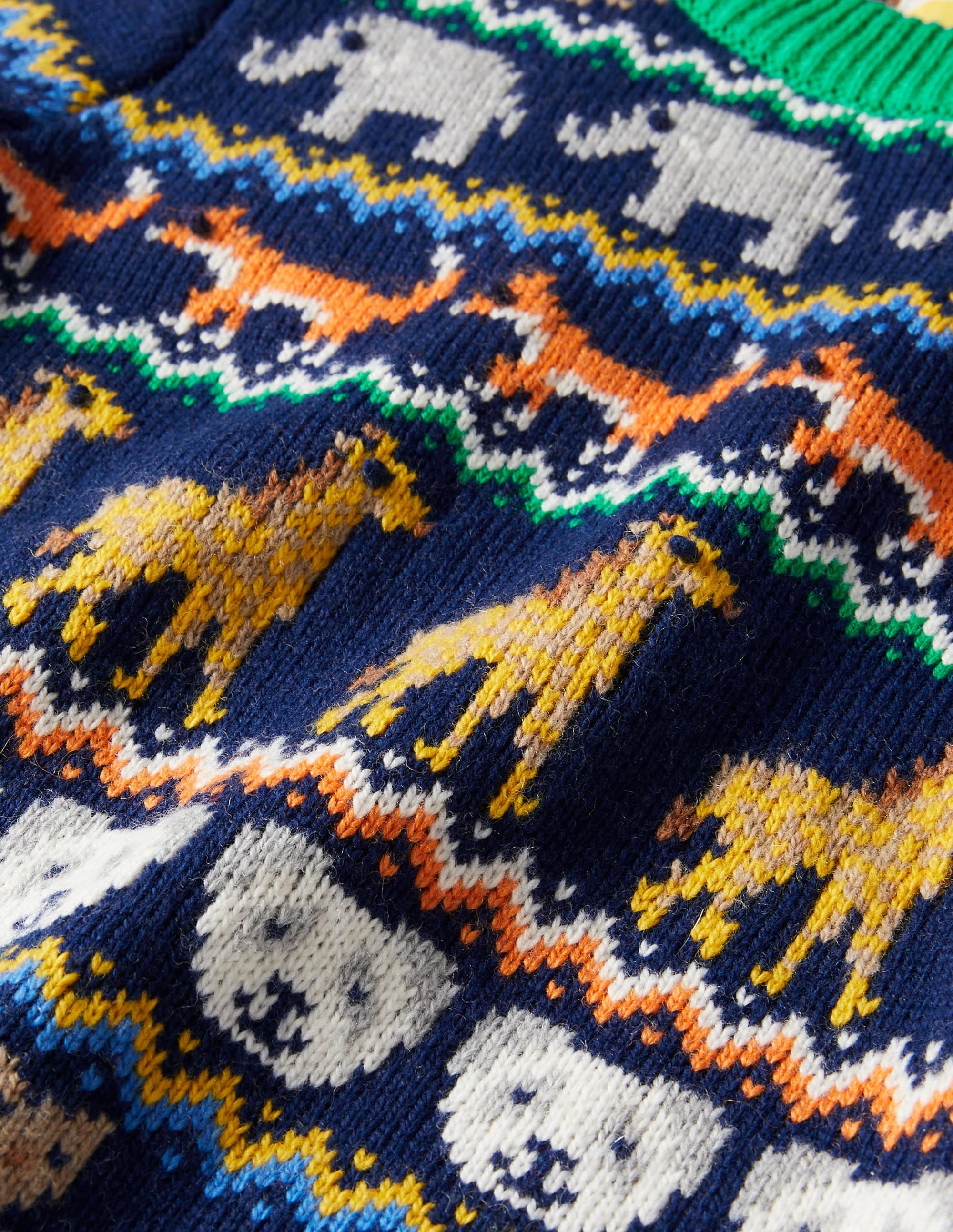 Fair Isle Jumper-College Navy Global Fair Isle - Image 3