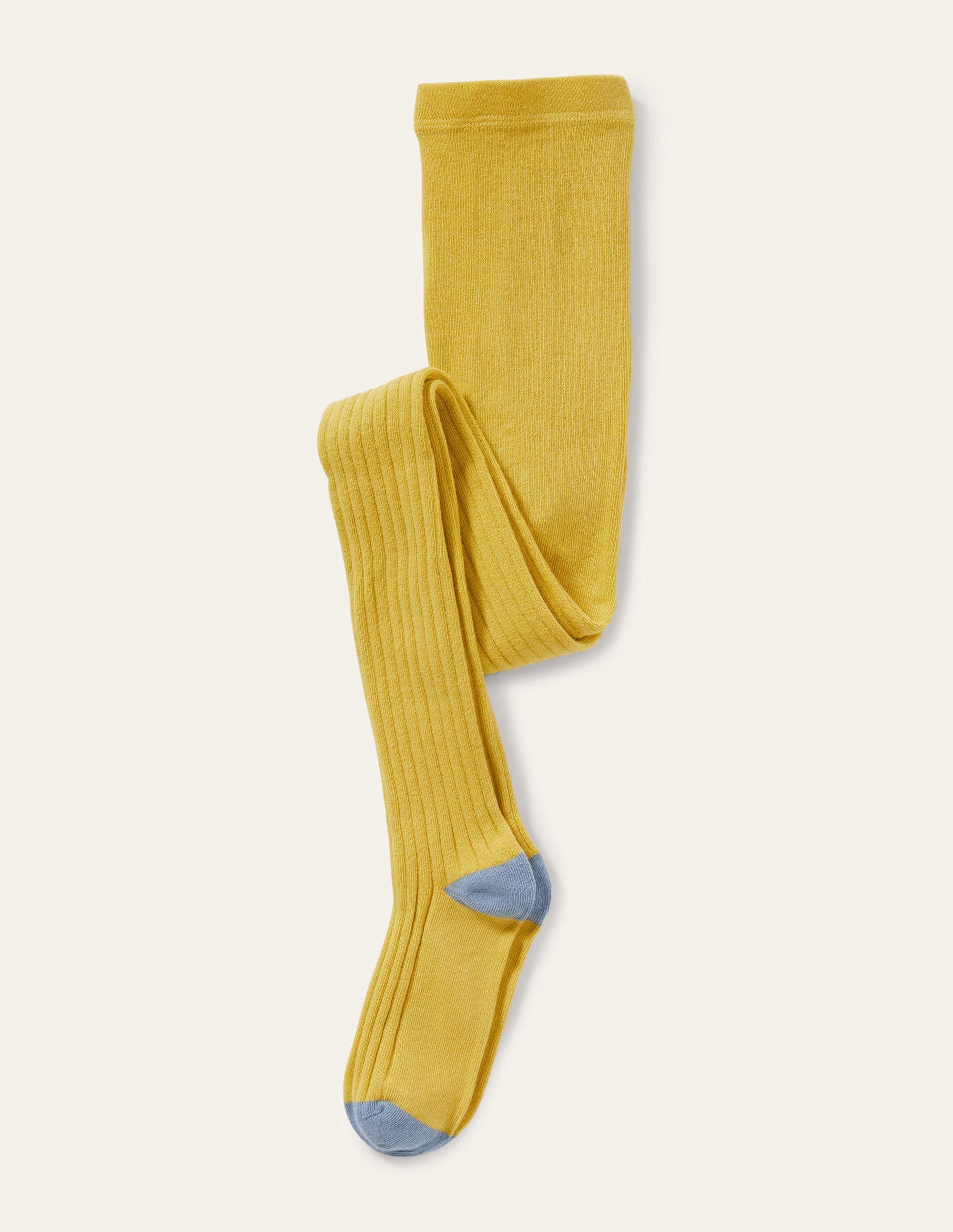 Ribbed Tights-Spicy Mustard Yellow - Image 1