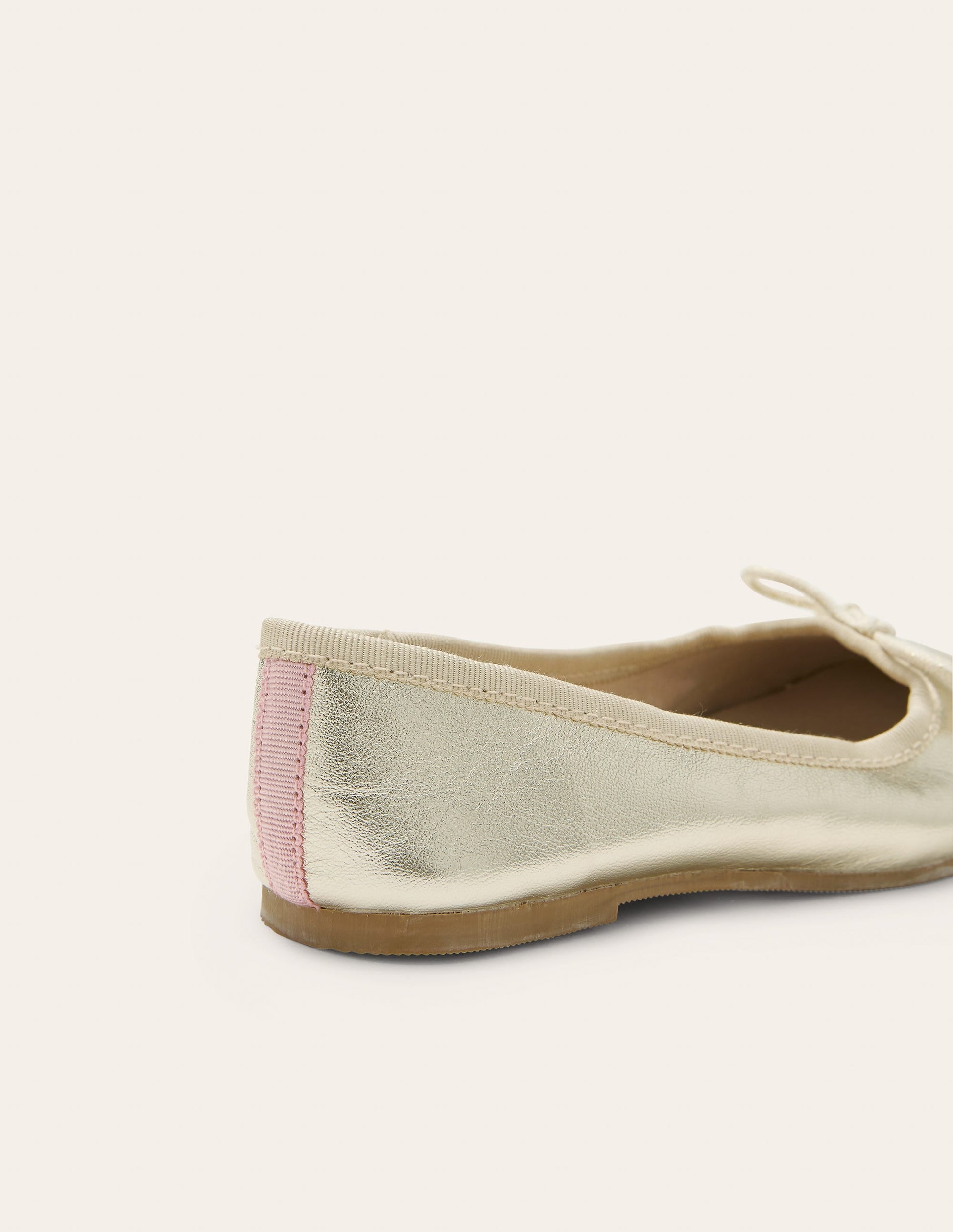 Ballet Flats-Gold Sparkle Leather-3