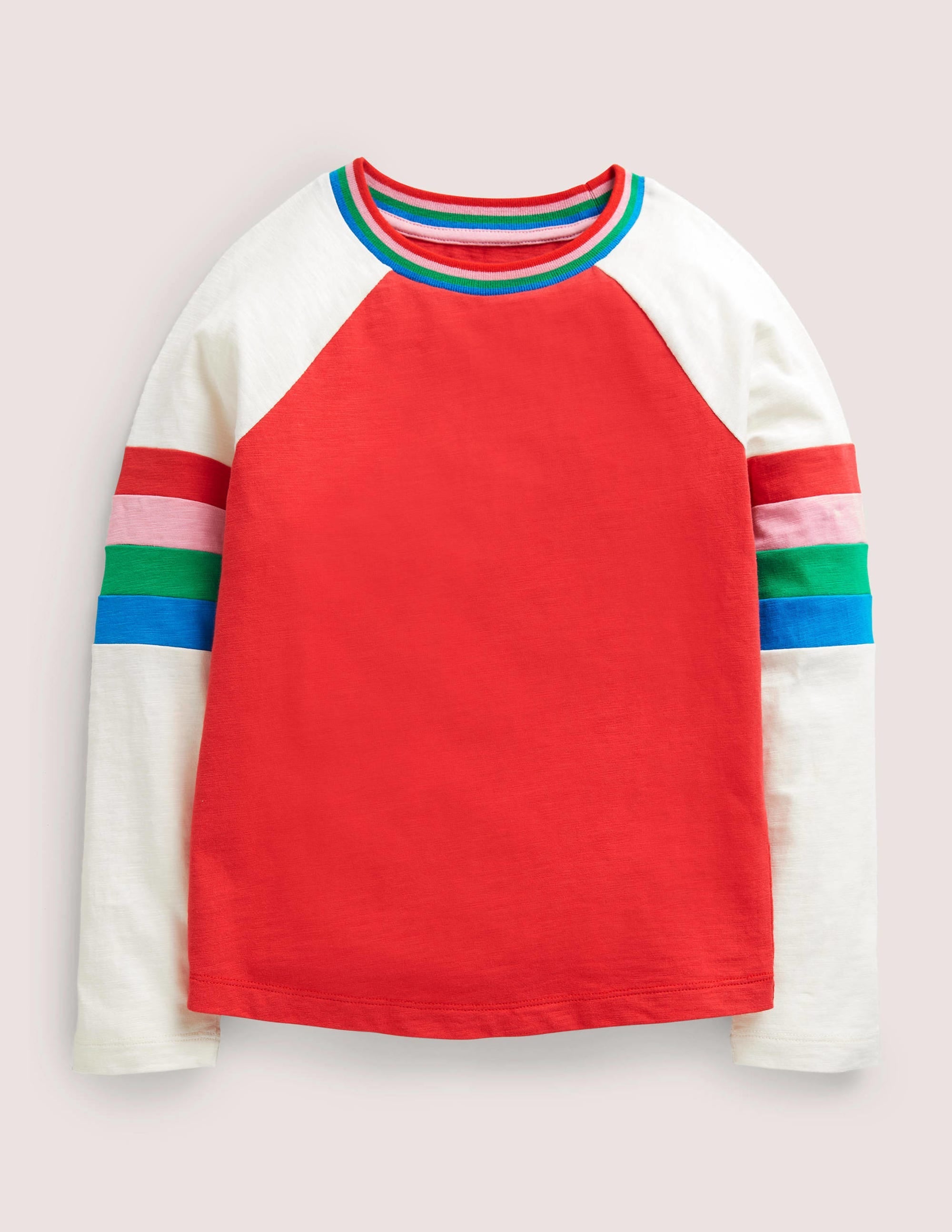Slub Raglan T-shirt-Rockabilly Red - Image 1