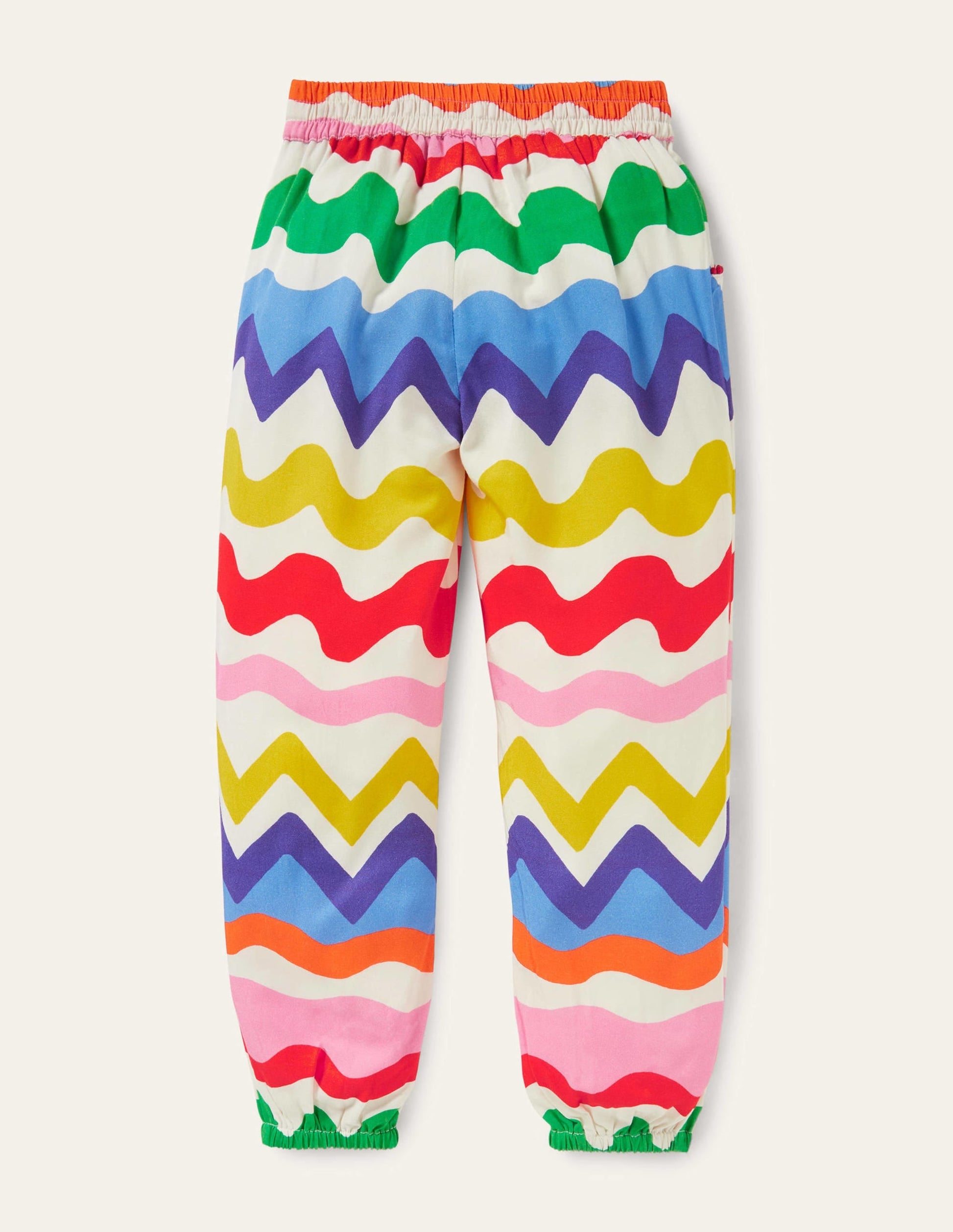 Relaxed Woven Printed Trousers-Multi Ric-rac-2