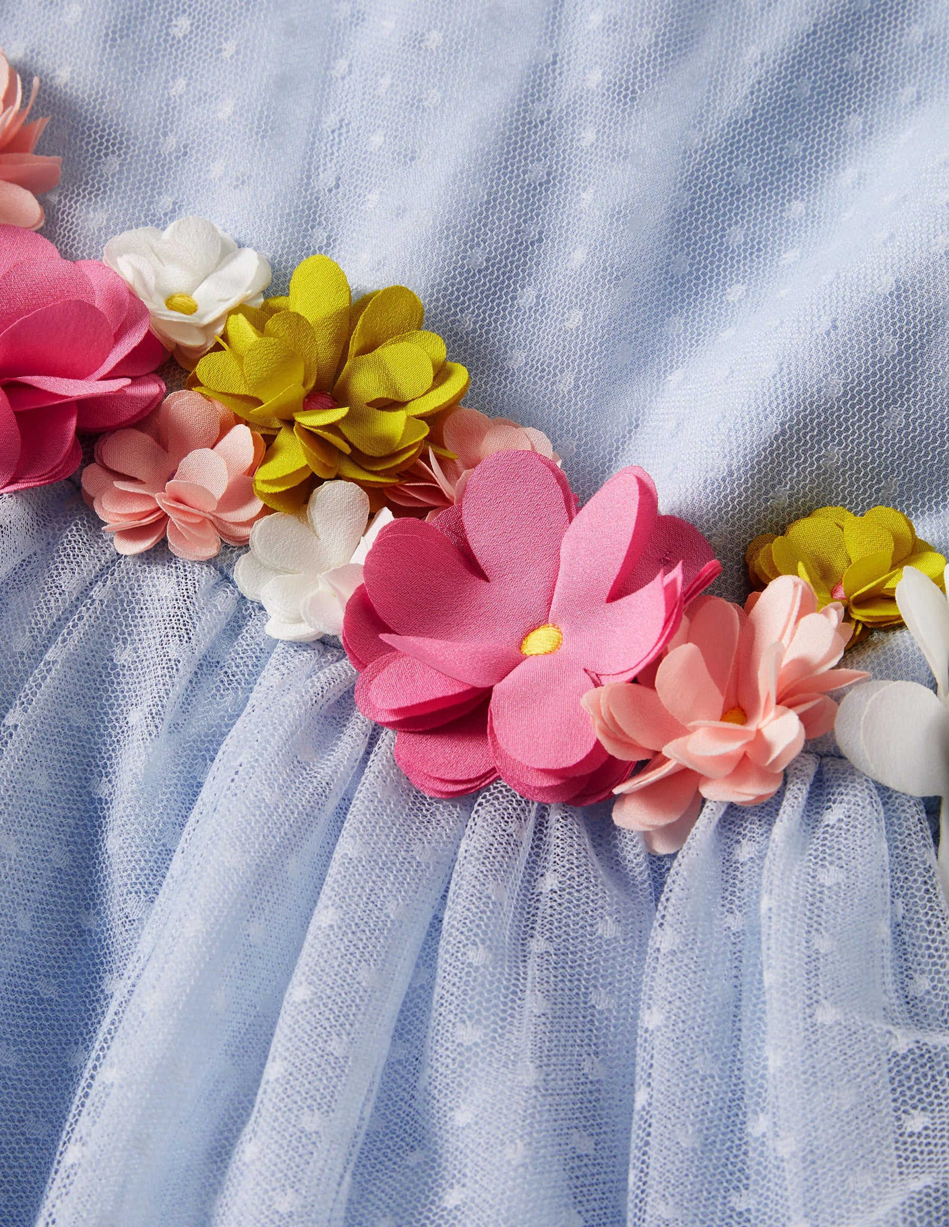 Floral Corsage Dress-Provence Blue-3