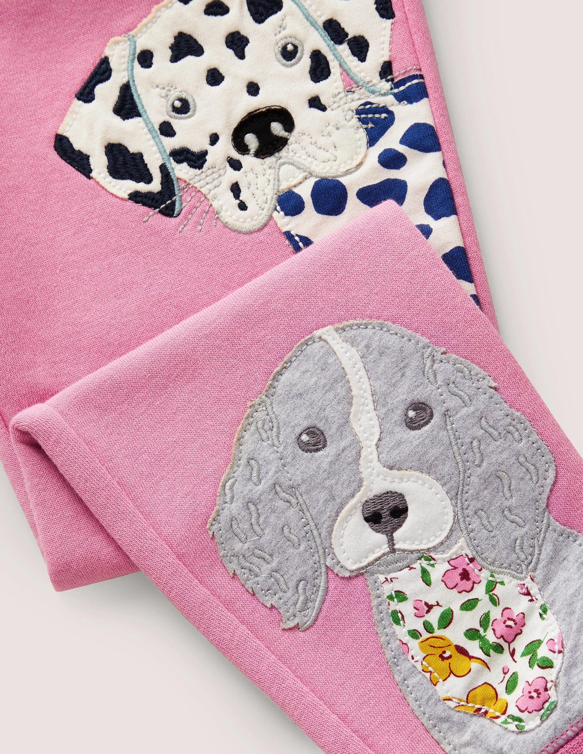 Cosy Appliqué Joggers-Formica Pink Puppies - Image 3