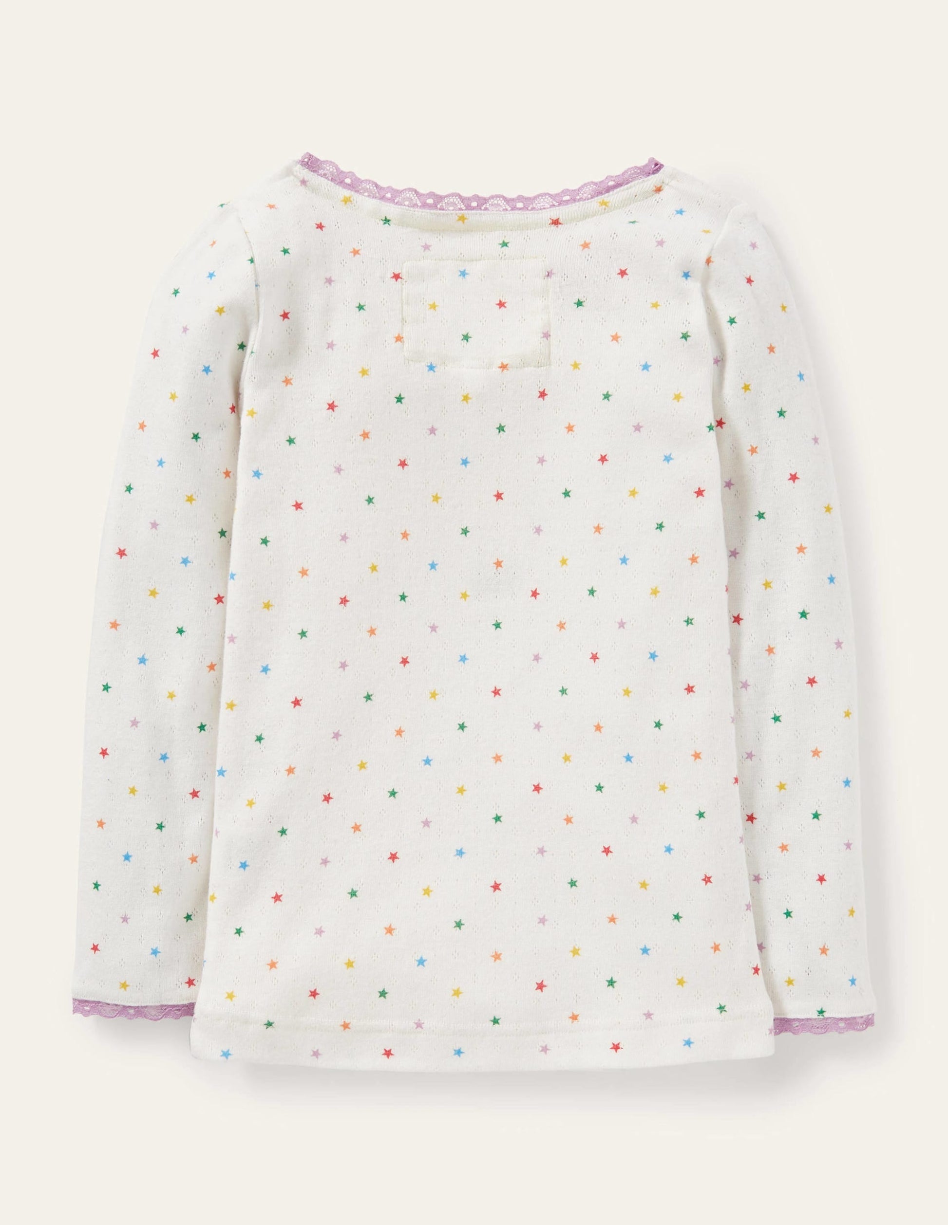 Supersoft Pointelle T-shirt-Ivory Multi Little Star-2