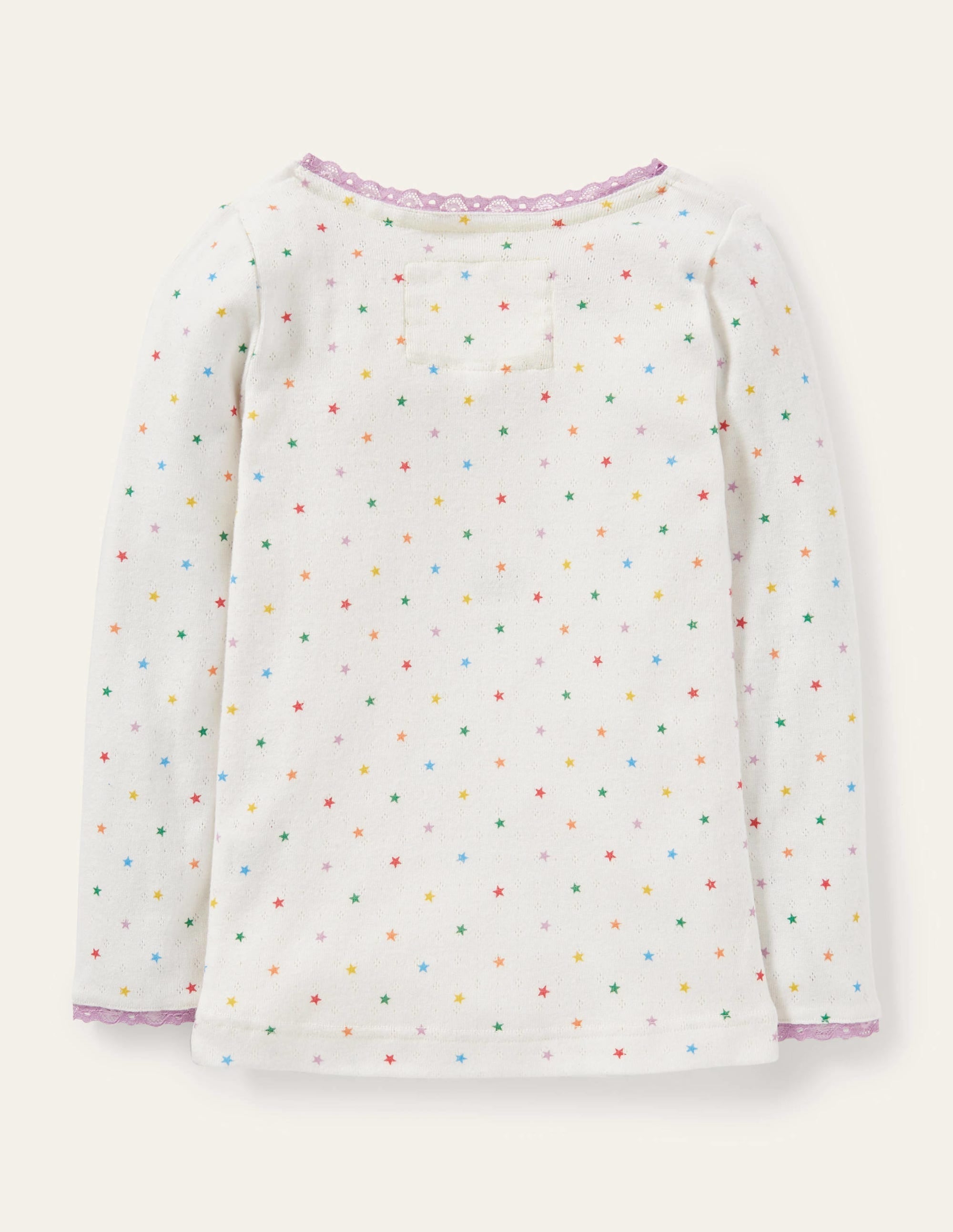 Supersoft Pointelle T-shirt-Ivory Multi Little Star - Image 2