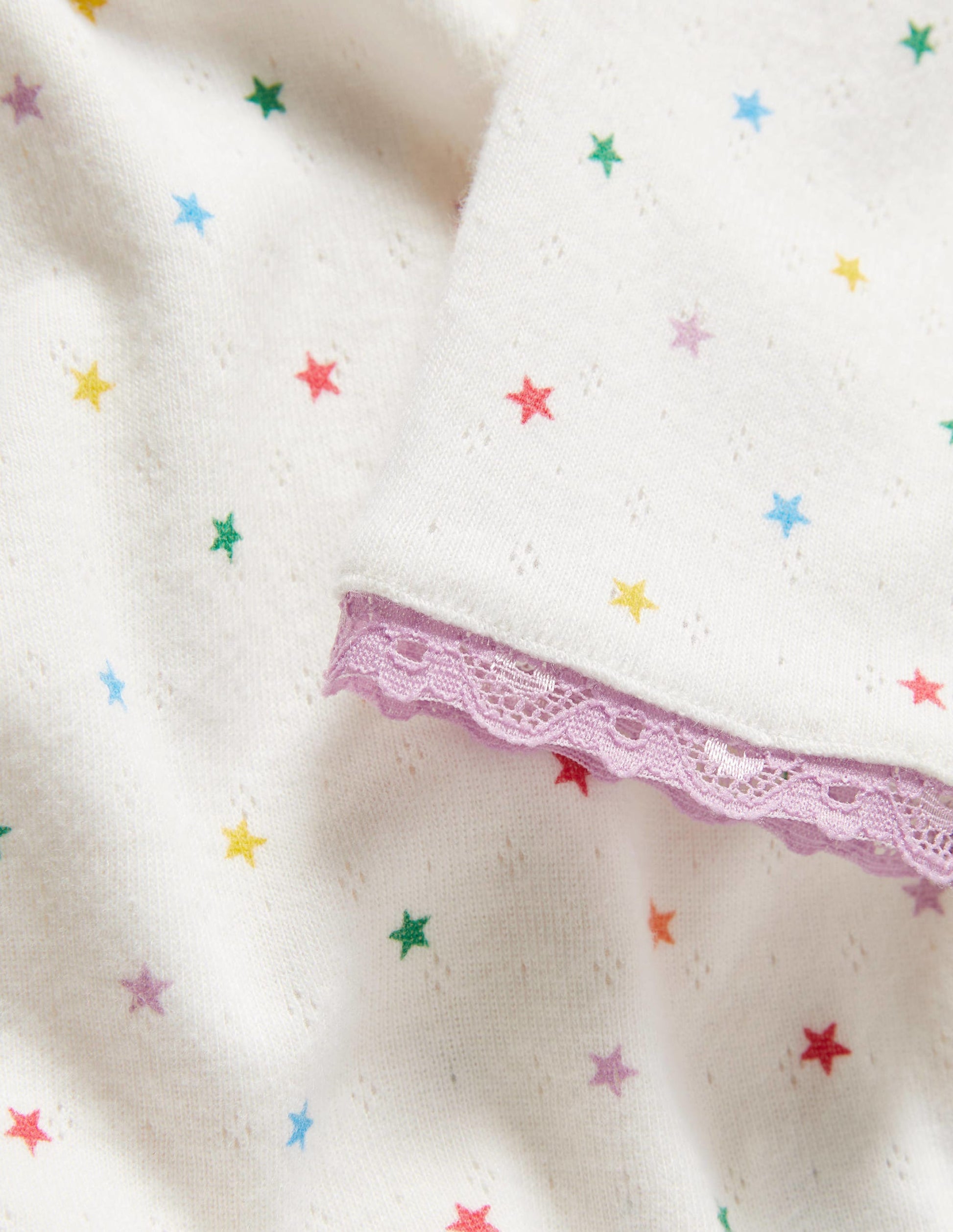 Supersoft Pointelle T-shirt-Ivory Multi Little Star-3