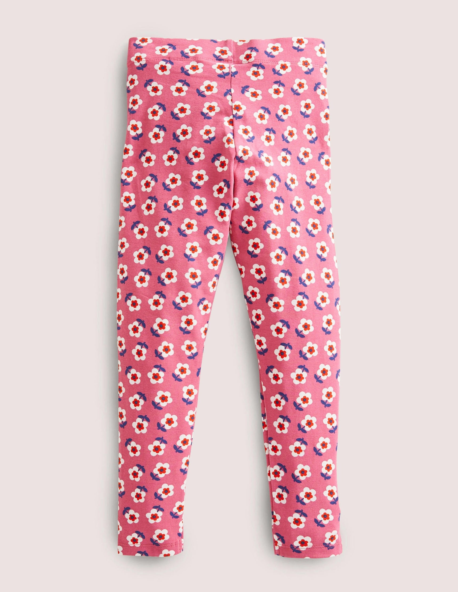 Fun Leggings-Sweet William Pink Small Daisy-2
