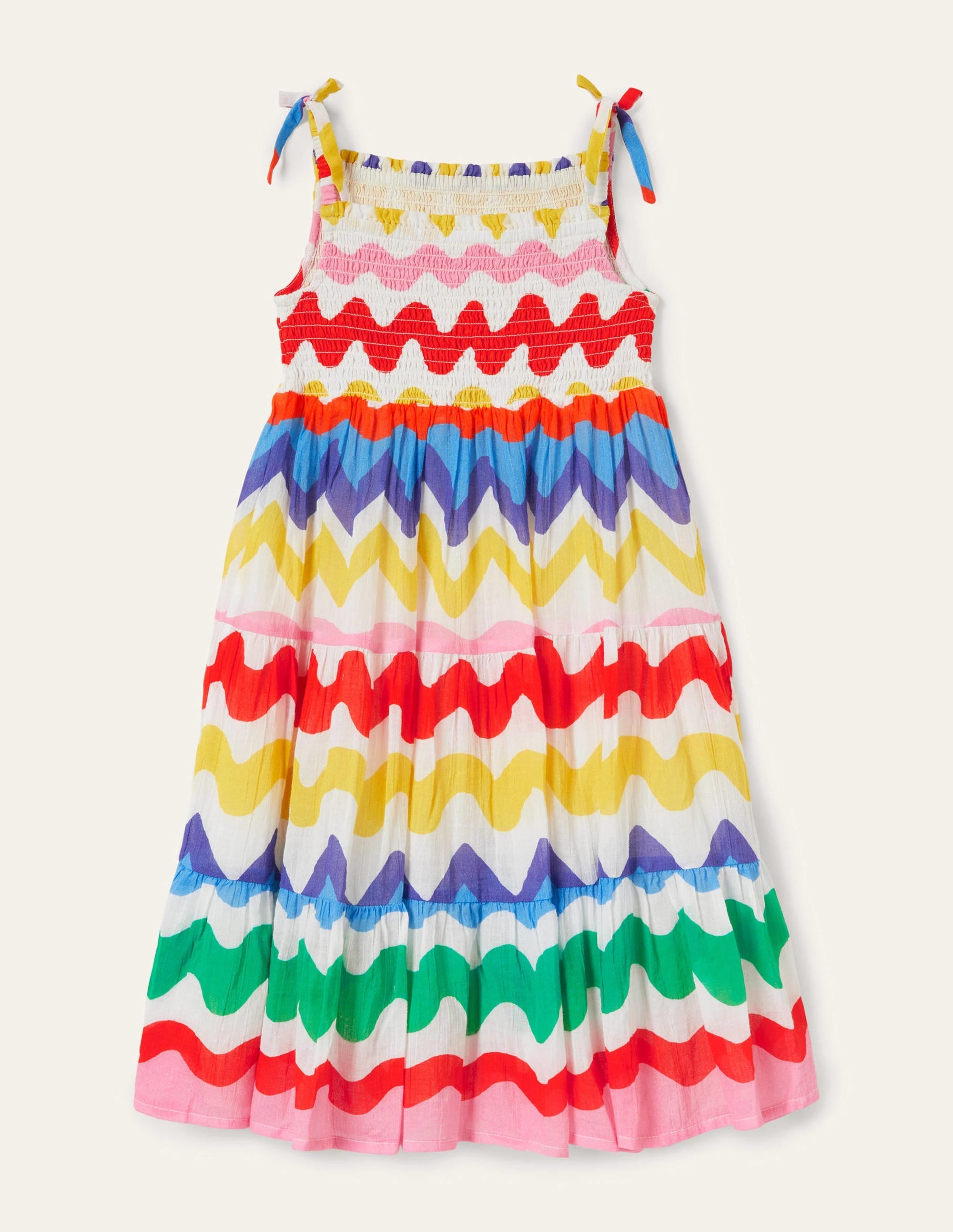 Tiered Sun Dress-Multi Ric-rac - Image 1