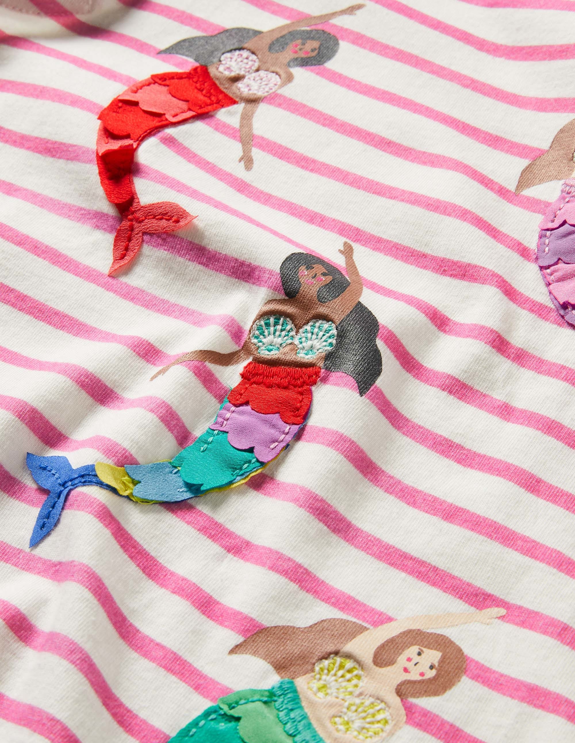 Ruffle Interest logo T-shirt-Strawberry Ice Pink Mermaids - Image 3
