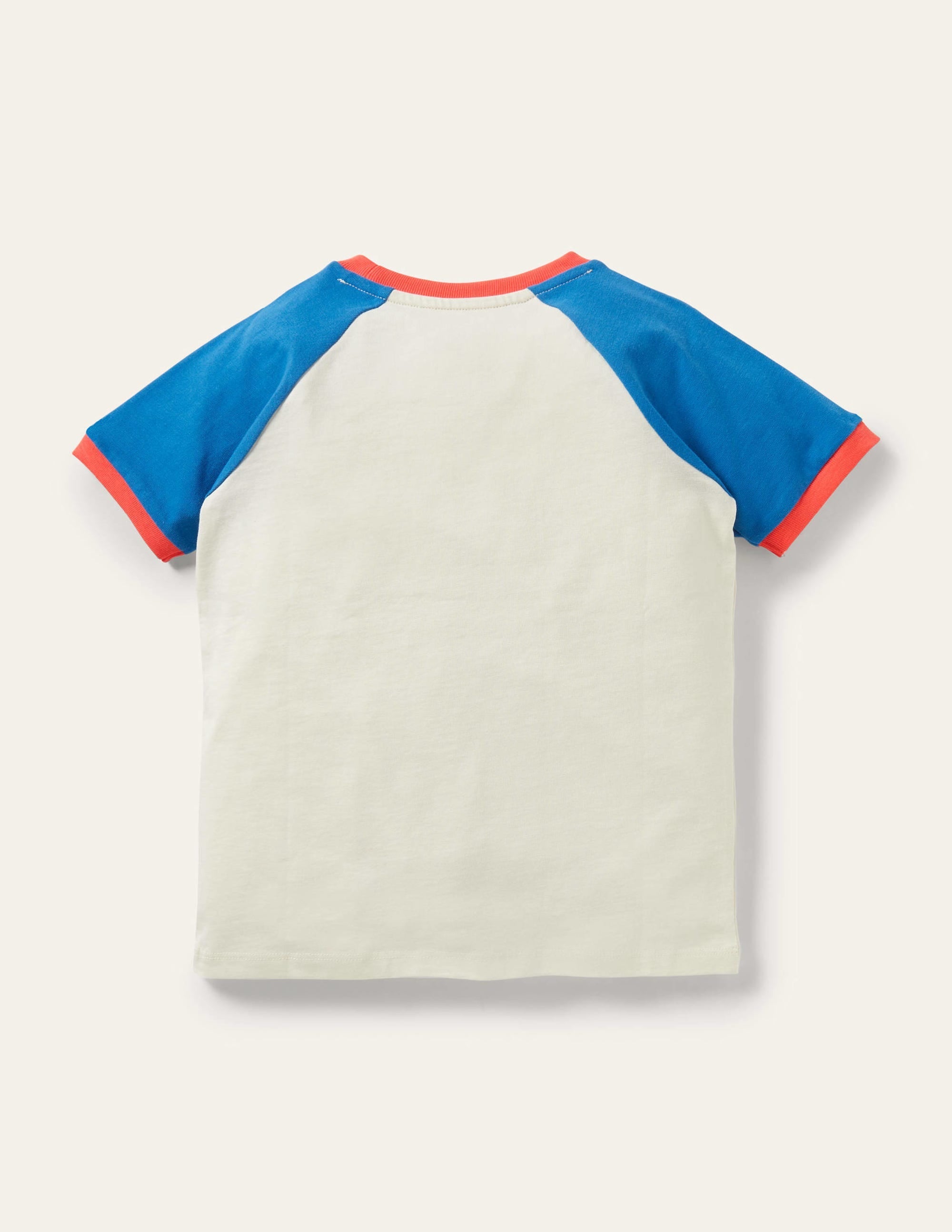 Printed Graphic Raglan T-shirt-Bright Marina Blue  Planets - Image 2