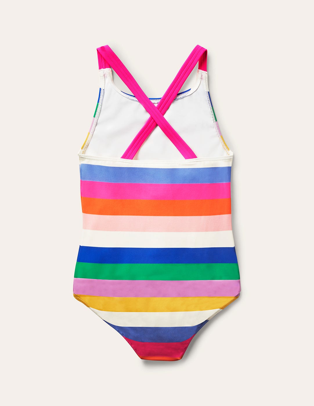 Cross-back Printed Swimsuit-Rainbow Multi - Image 2