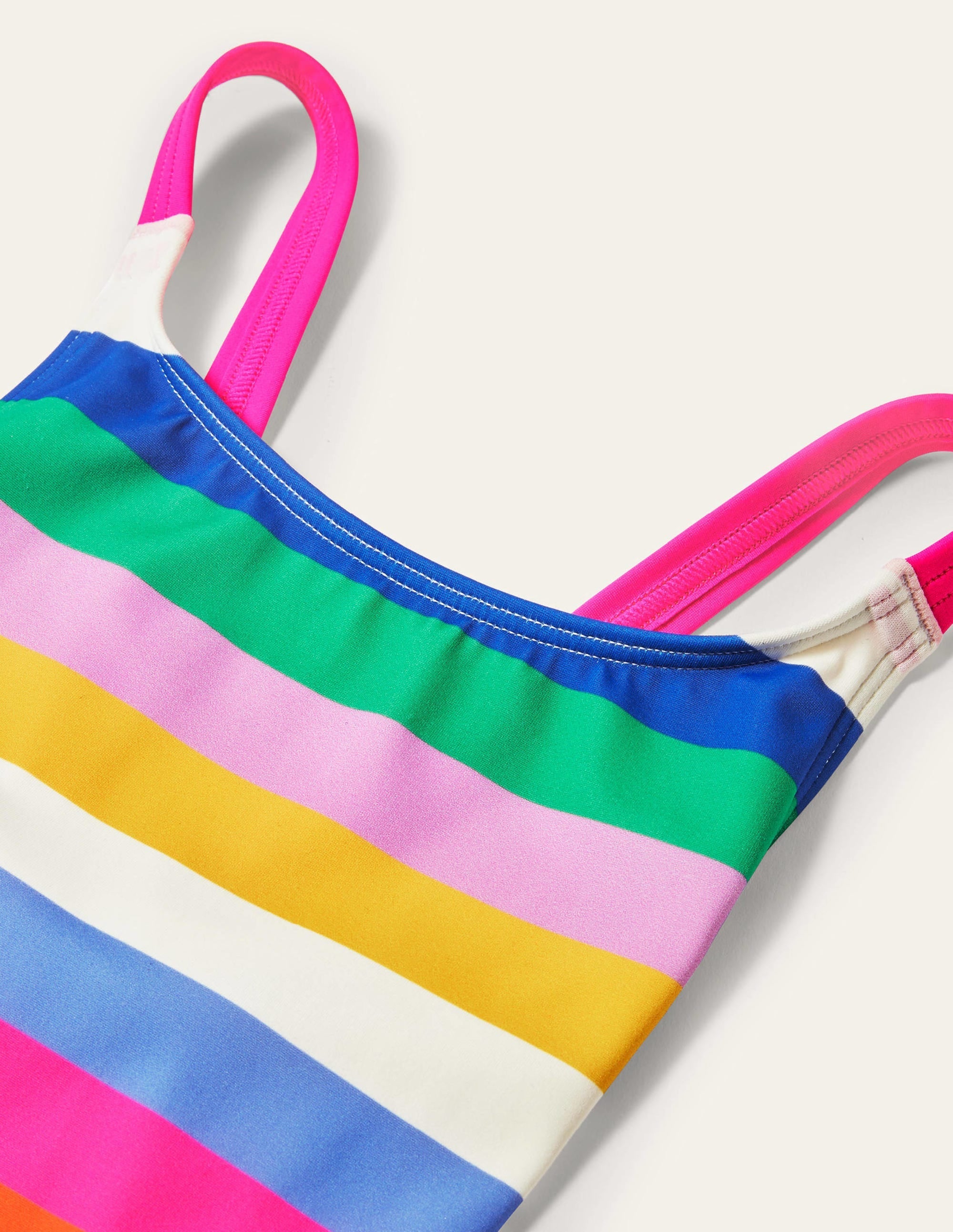 Cross-back Printed Swimsuit-Rainbow Multi - Image 3