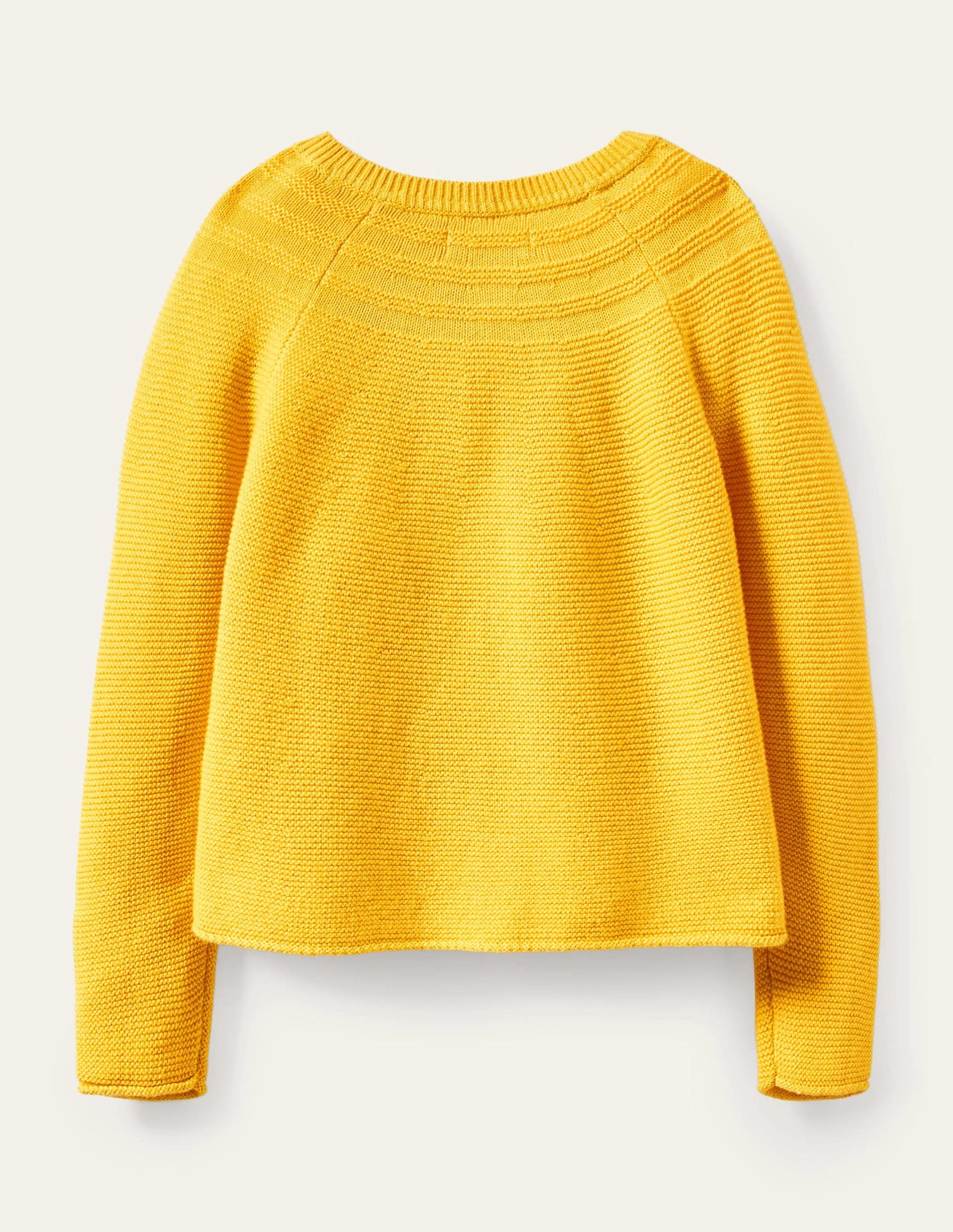 Cotton Cashmere Mix Cardigan-Sweetcorn Yellow-2