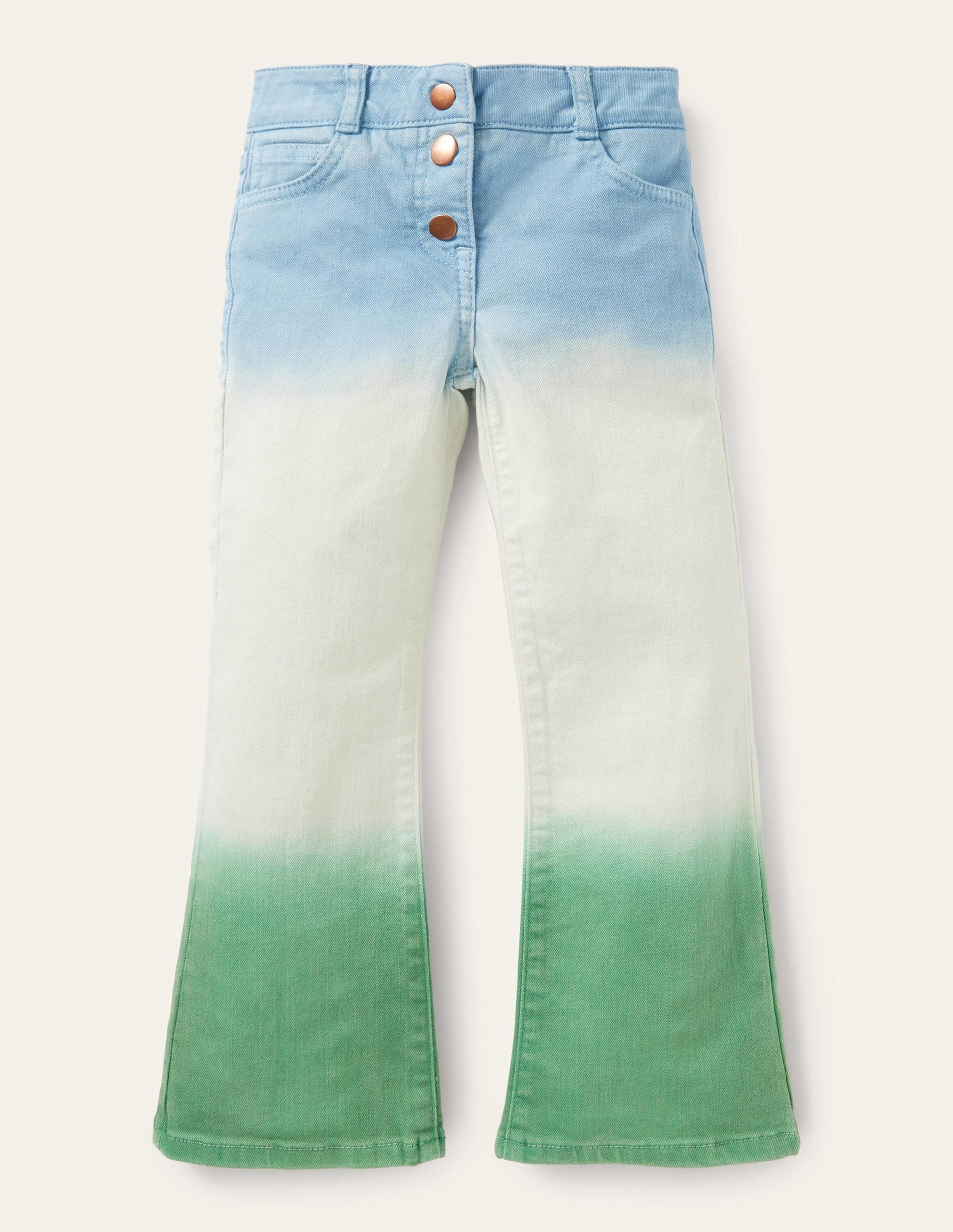 Flared Jeans-Surfboard Blue/Green Ombre-1