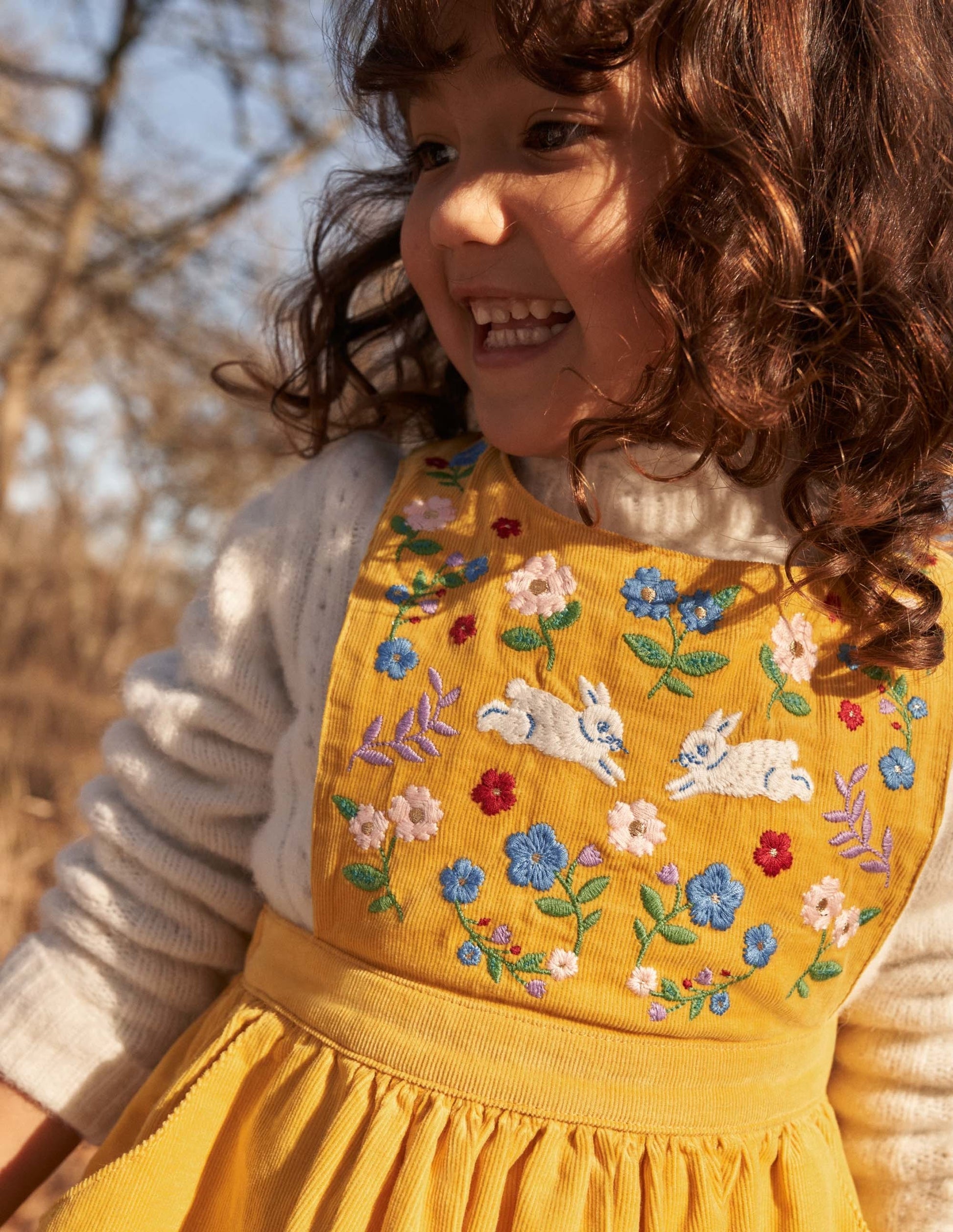 Wildcard Pinafore Dress-Honeycomb Yellow-6