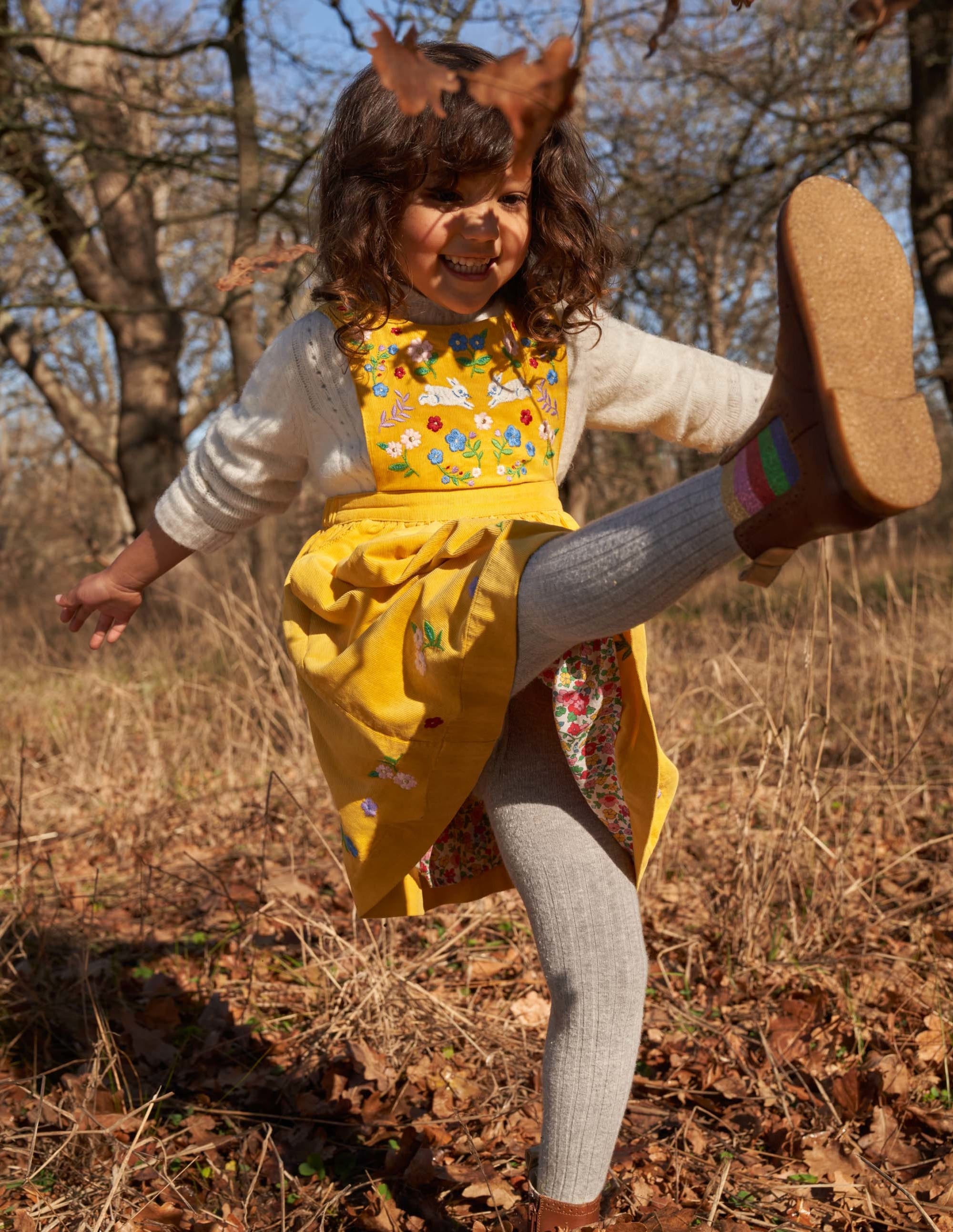Wildcard Pinafore Dress-Honeycomb Yellow - Image 7