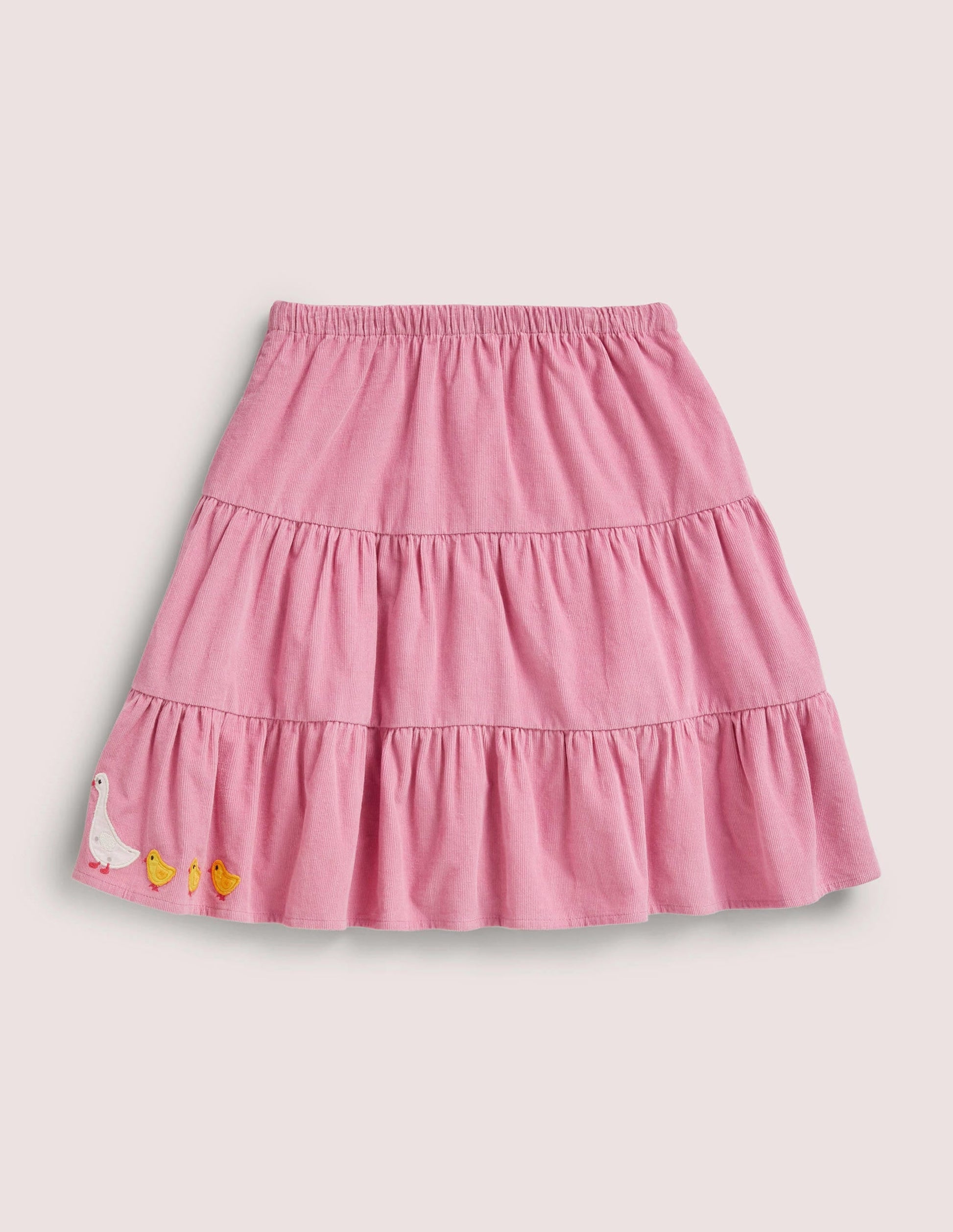 Cord Appliqué Midi Skirt-Formica Pink Farm Animals-2