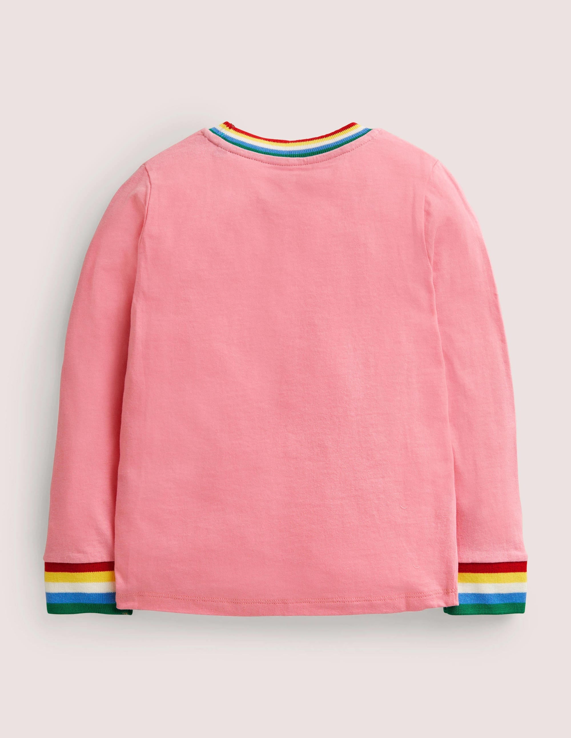 Rainbow Rib Slub T-Shirt-Pink Lemonade - Image 2