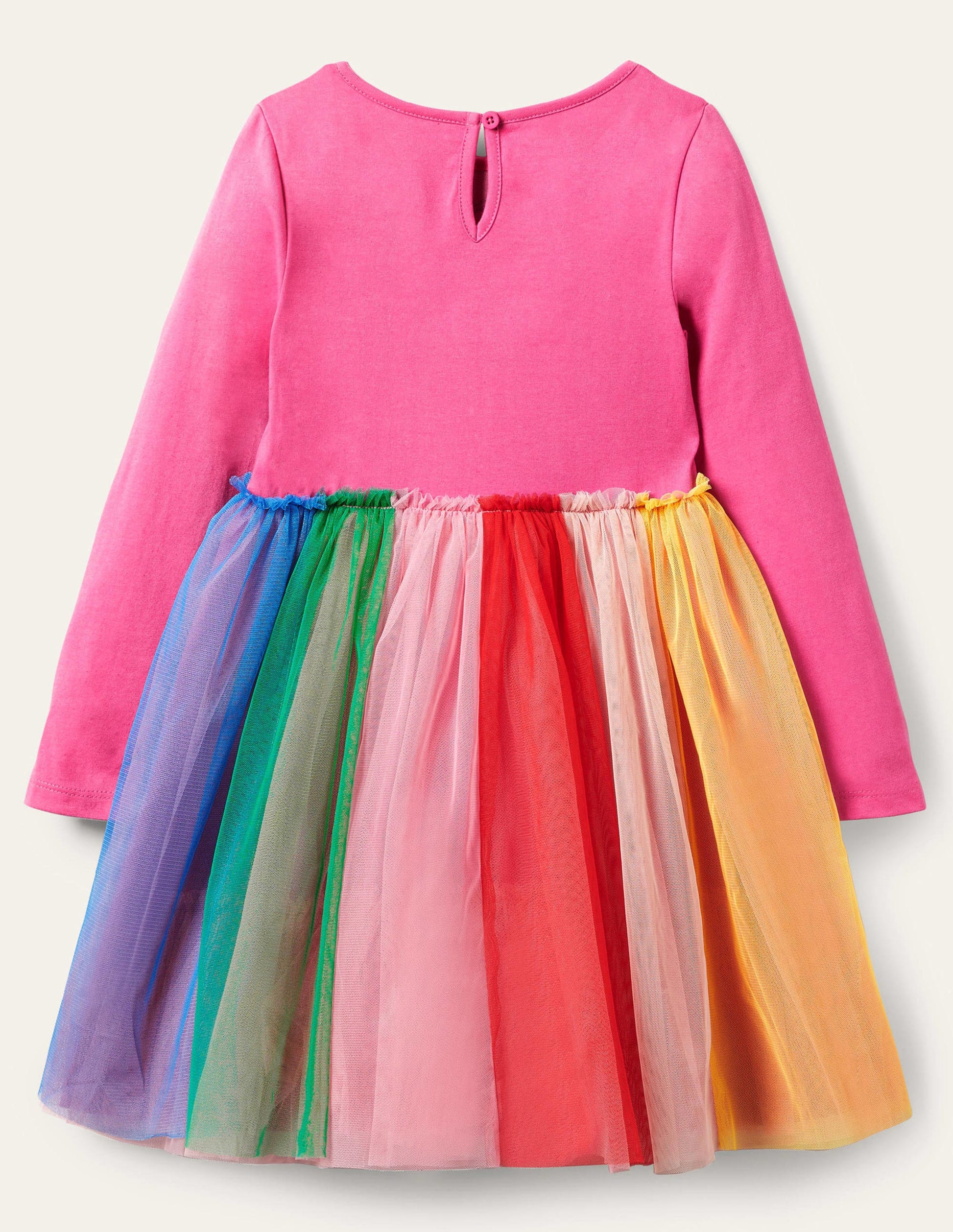 Rainbow Tulle Dress-Tickled Pink Rainbow-2