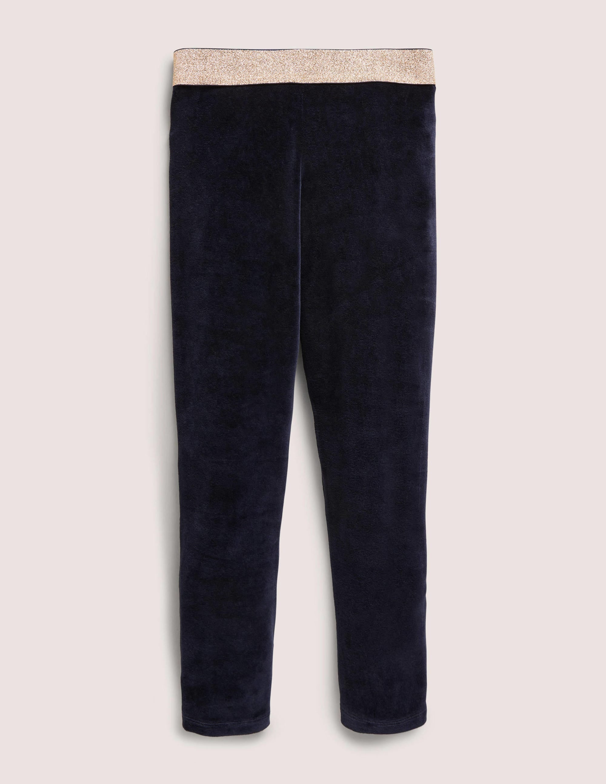Sparkle Waist Velvet Leggings-Midnight Blue - Image 1