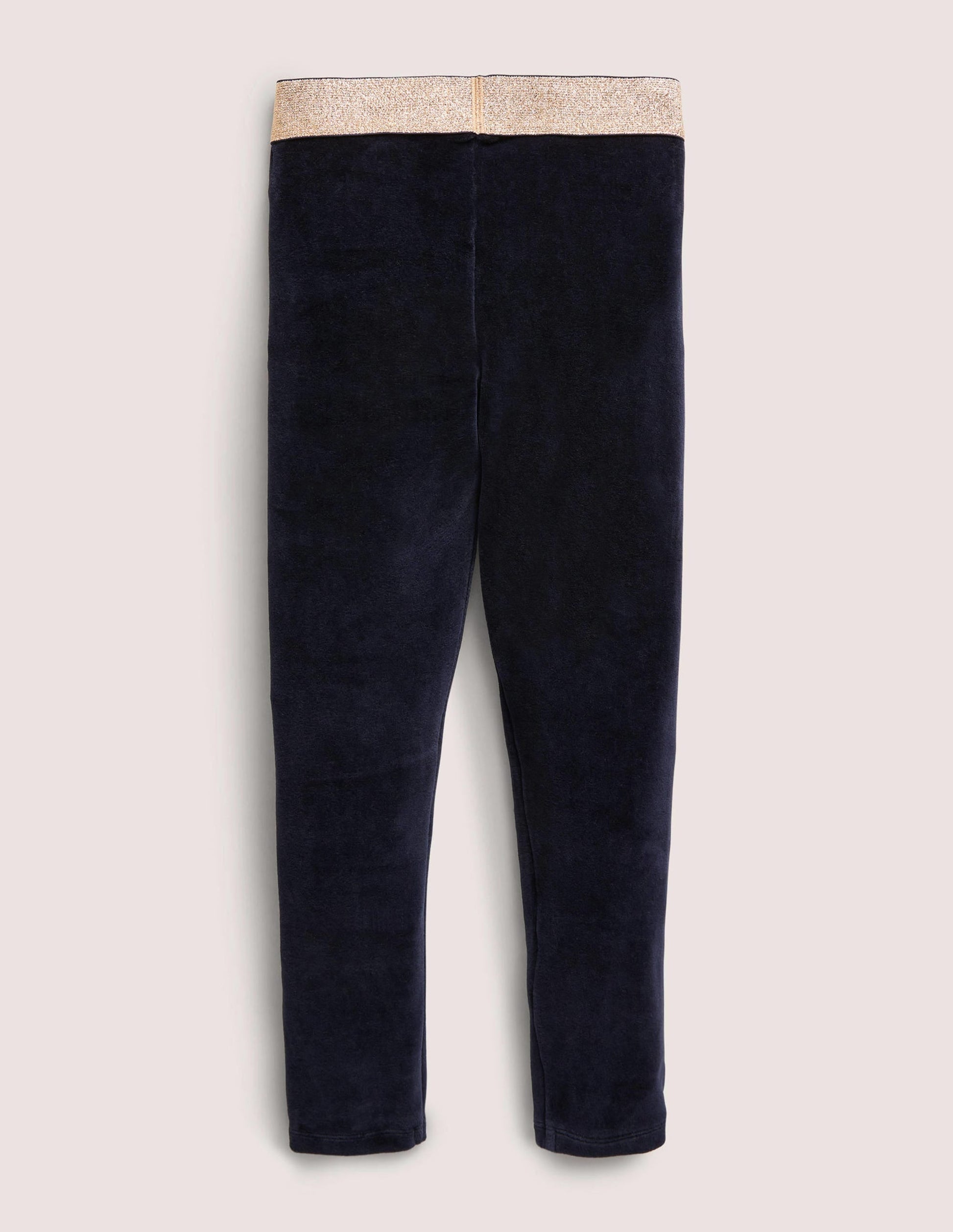 Sparkle Waist Velvet Leggings-Midnight Blue-2