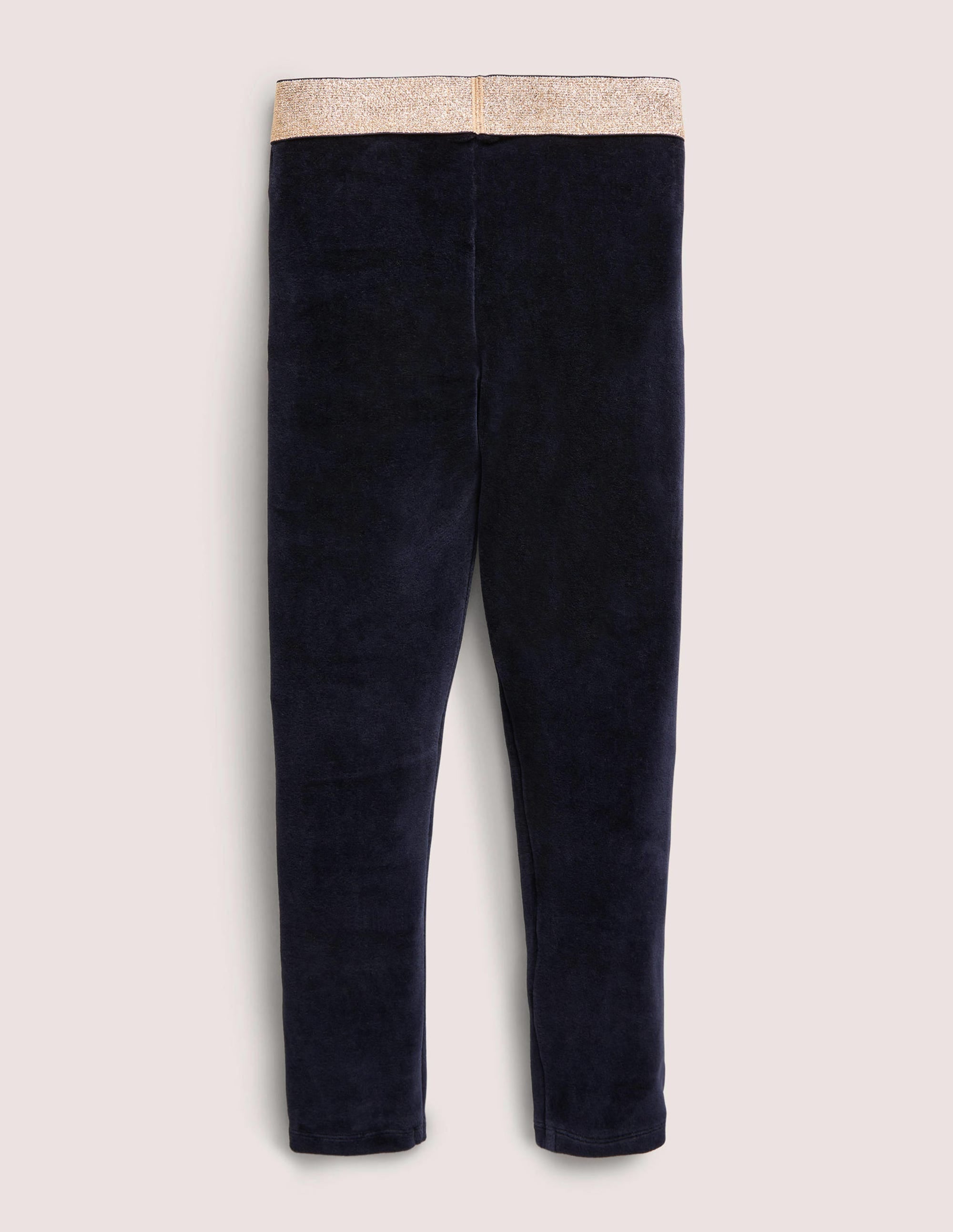 Sparkle Waist Velvet Leggings-Midnight Blue - Image 2