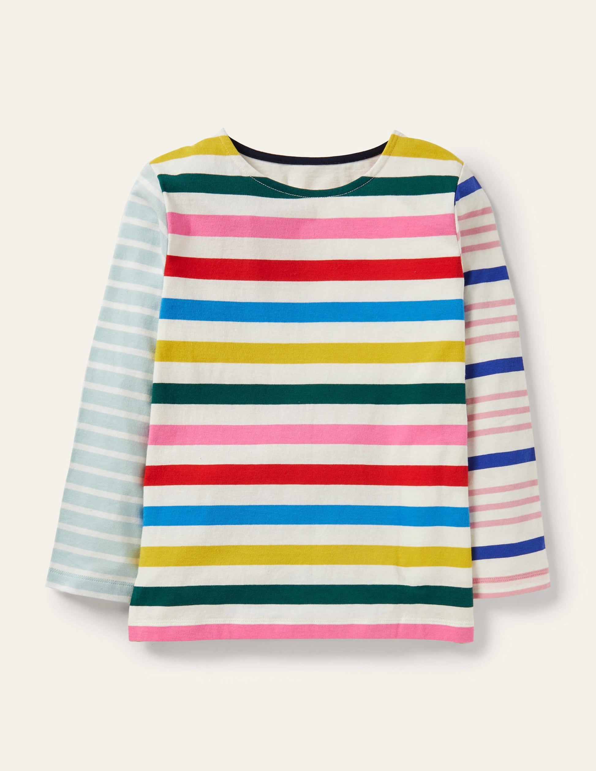 Repurposed Breton T-shirt-Rainbow Multi-1