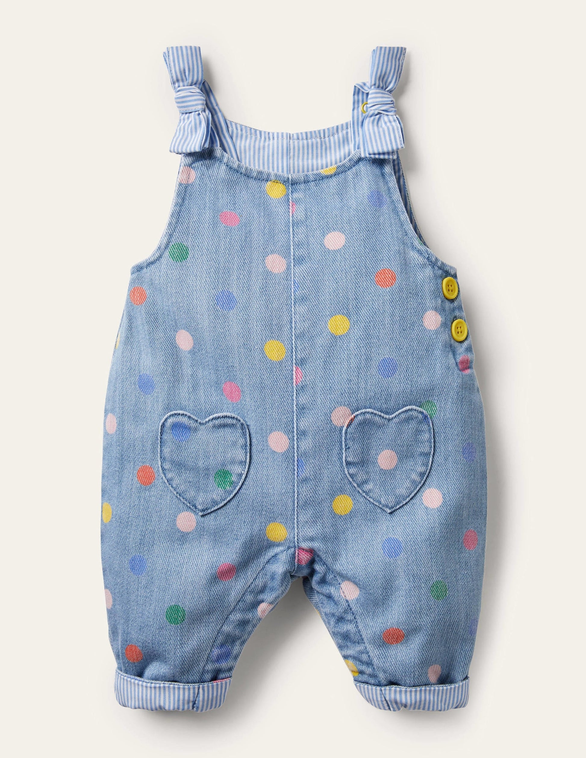 Multi Spot Dungarees-Chambray Multi Spot-1