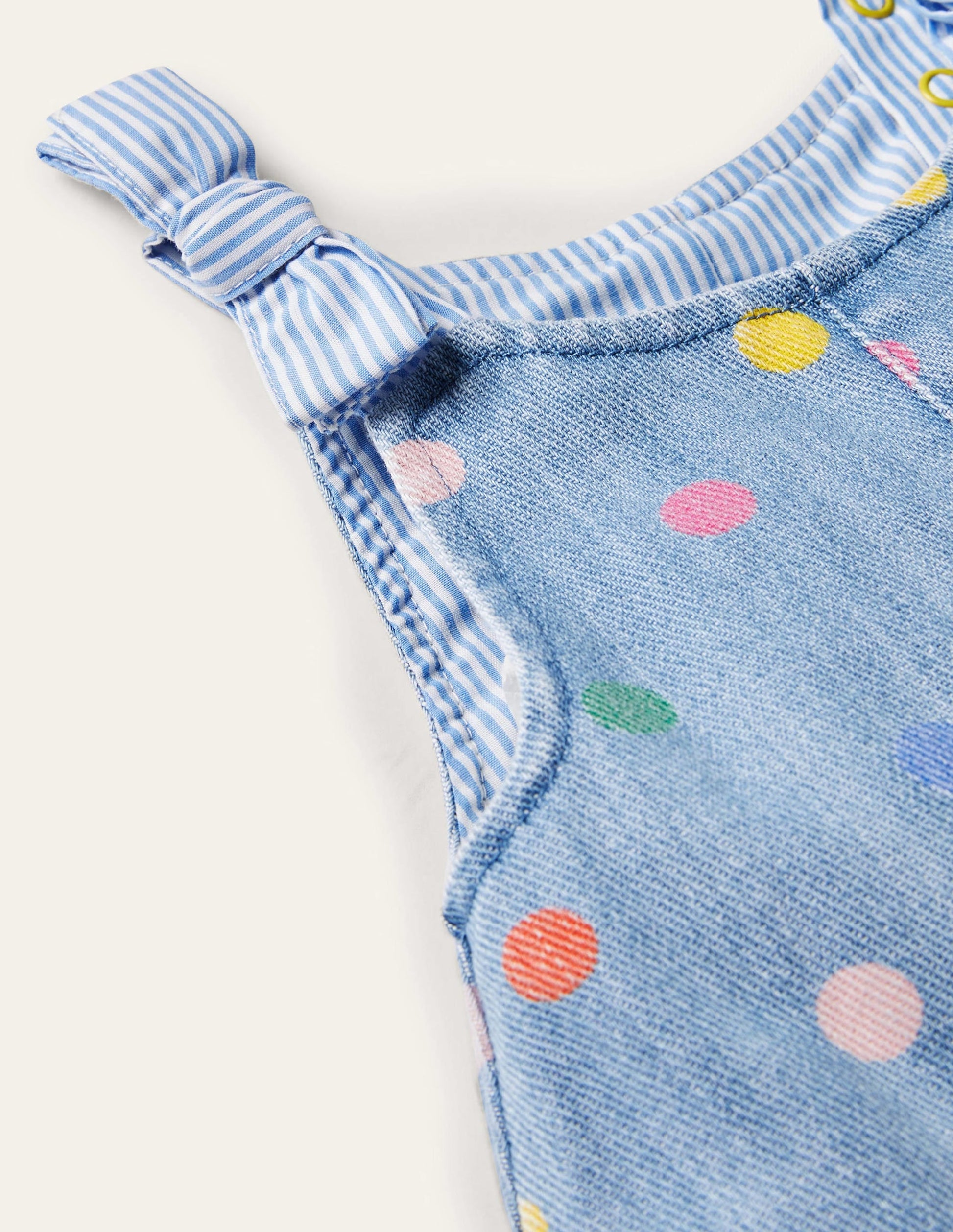 Multi Spot Dungarees-Chambray Multi Spot-3