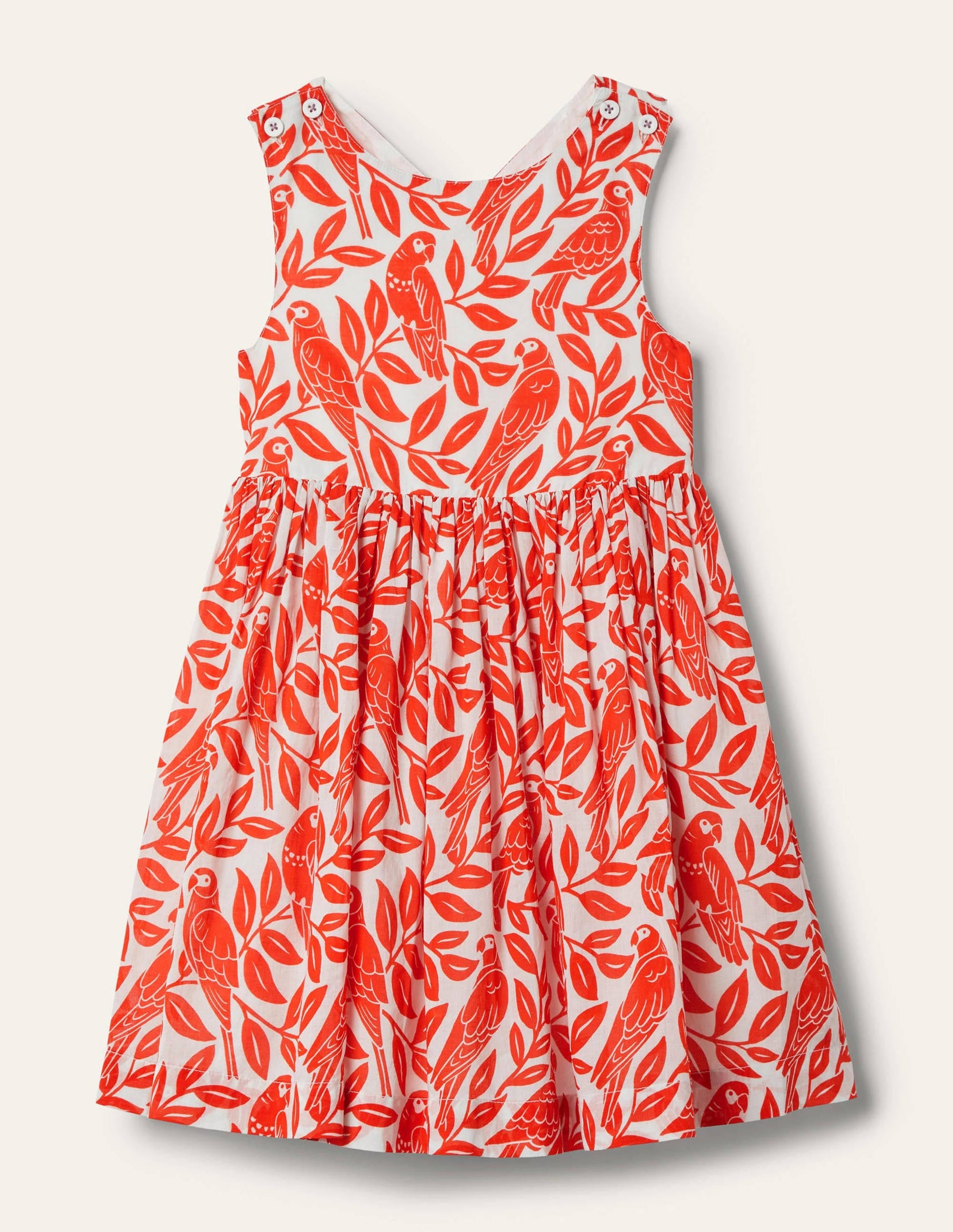 Cross-back Dress-Strawberry Tart Red Parrot-1