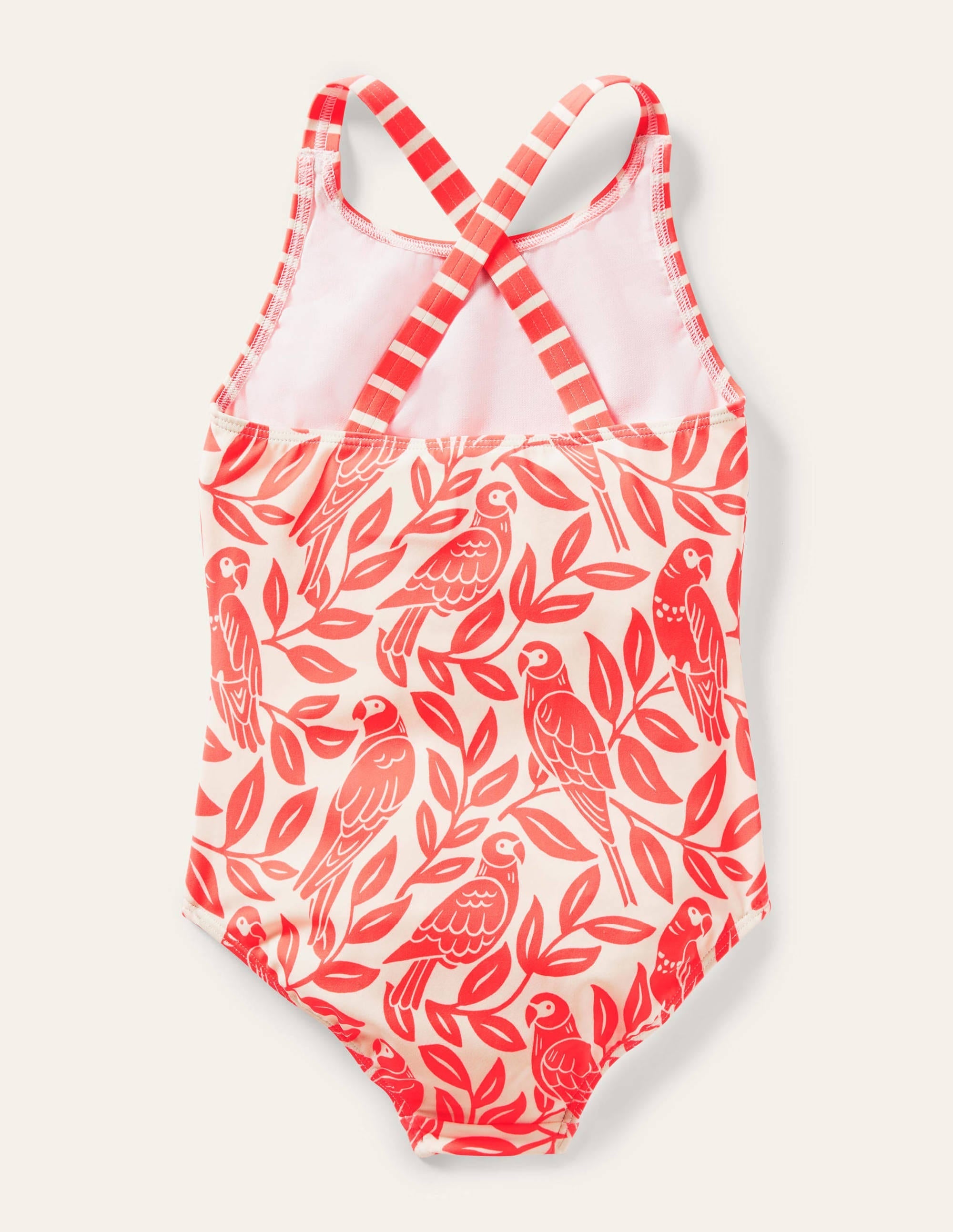 Hotchpotch Cross-back Swimsuit-Watermelon Red Parrot - Image 2