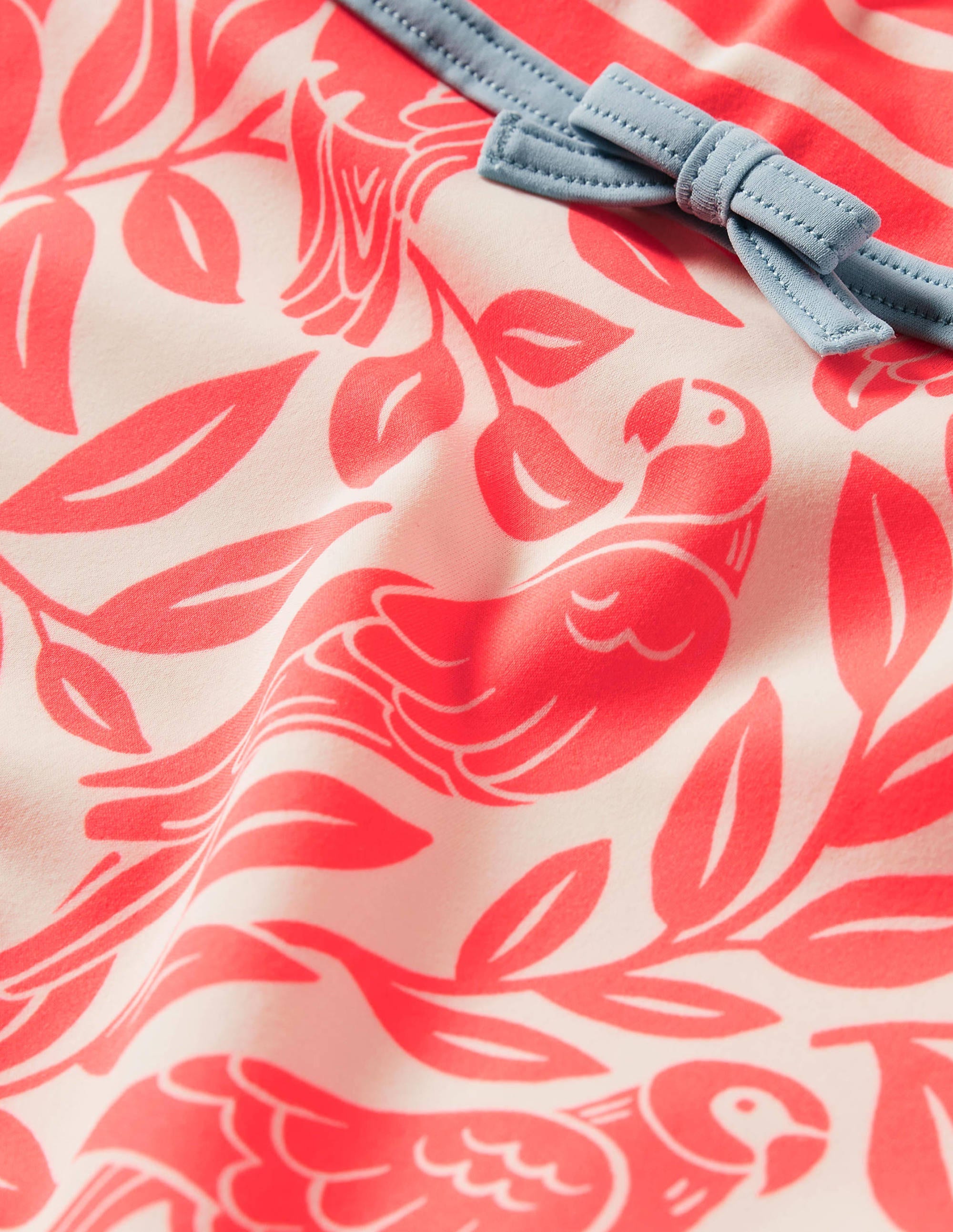 Hotchpotch Cross-back Swimsuit-Watermelon Red Parrot - Image 3