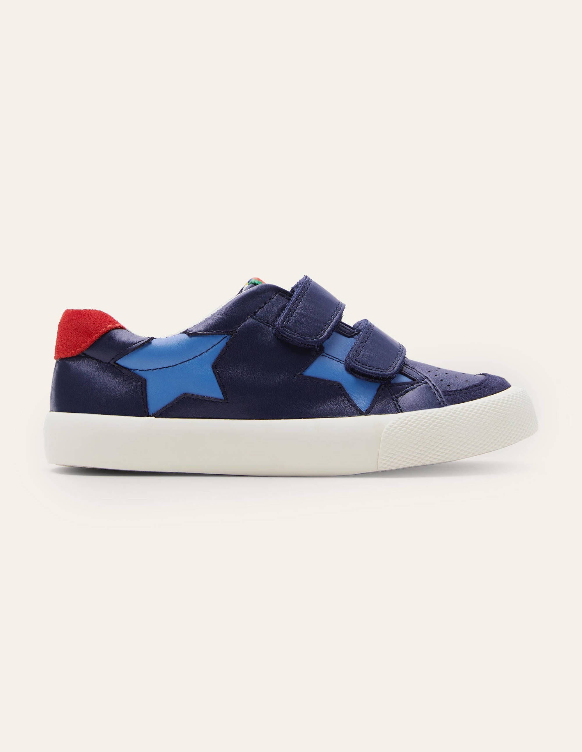 Leather Low Top Trainers-College Navy Stars - Image 2