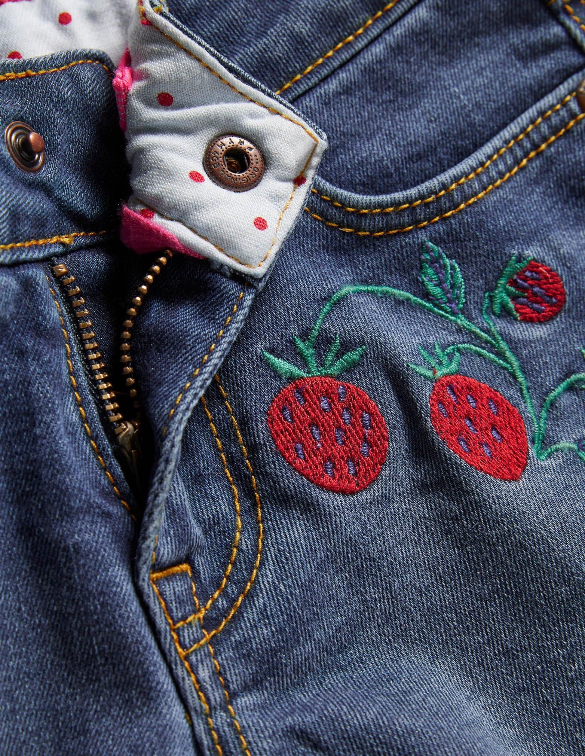 Denim Shorts-Mid Vintage Denim Bee-3