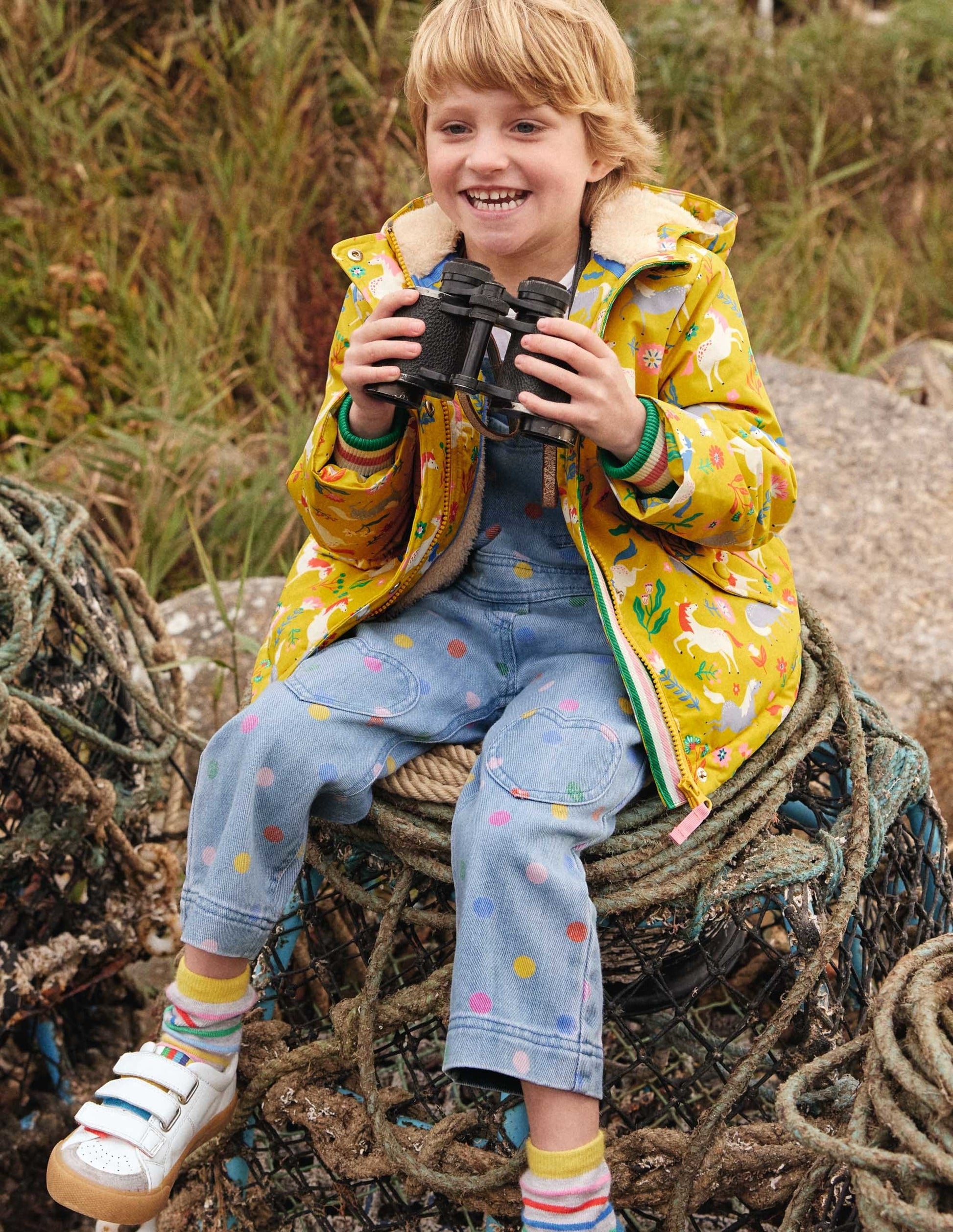 Sherpa Lined Anorak-Sweetcorn Yellow Ponies-3