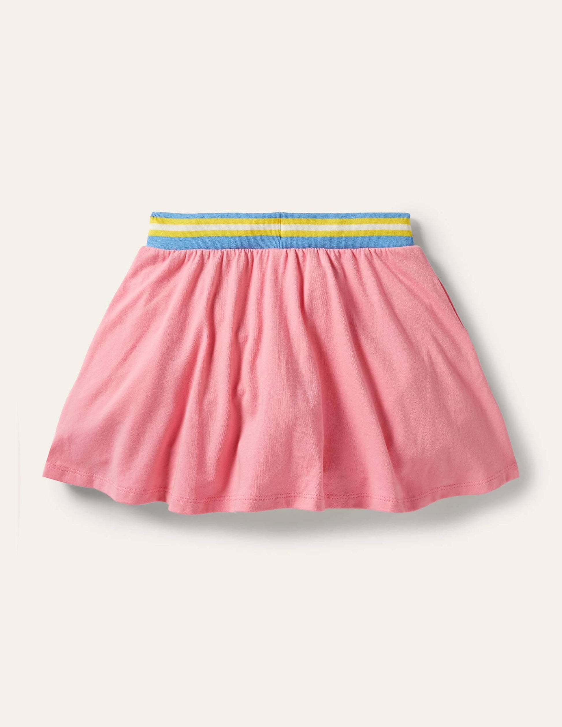 Appliqué Jersey Skort-Pink Lemonade Bee-2