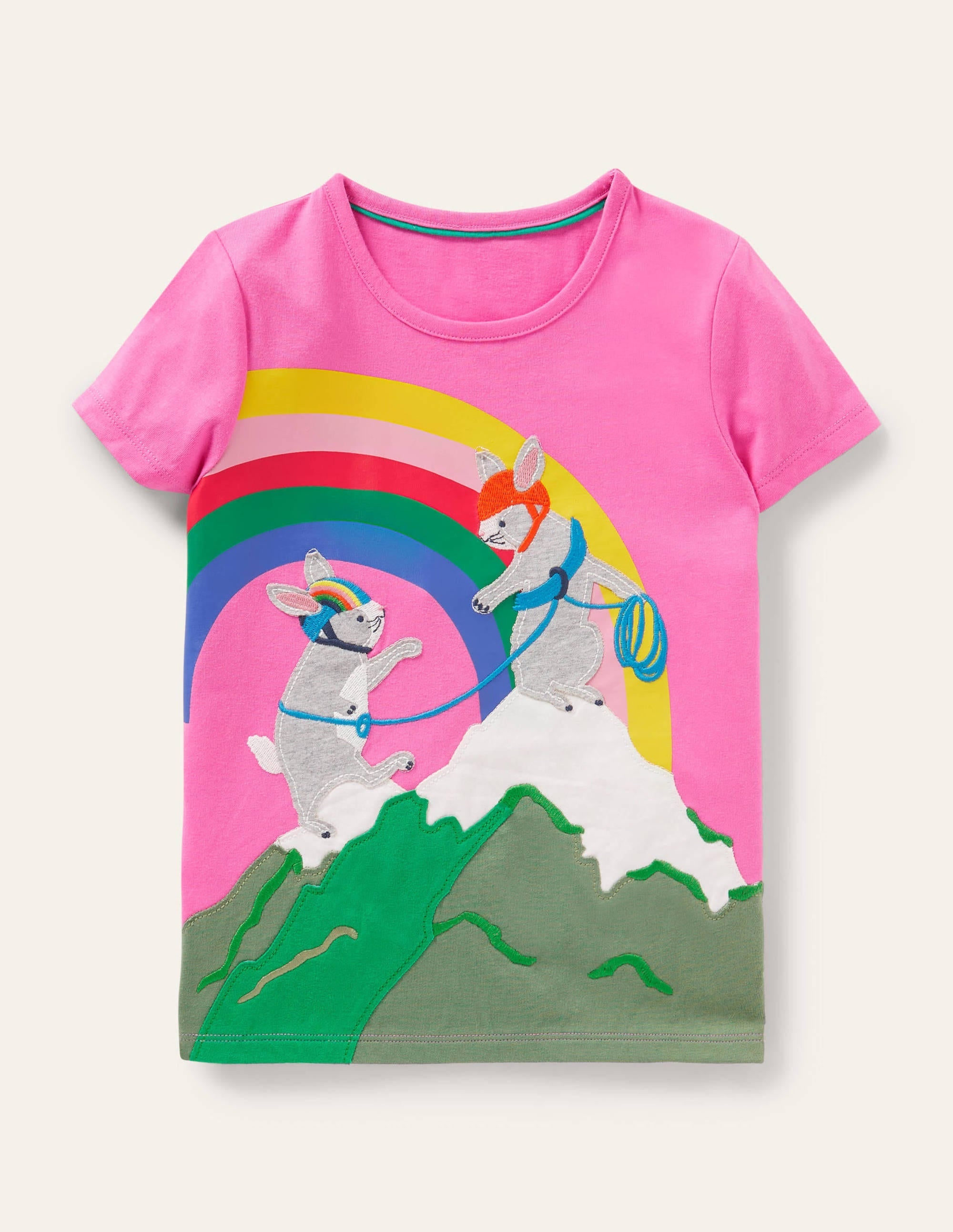 Adventure Appliqué T-shirt-Strawberry Ice Mountain - Image 1