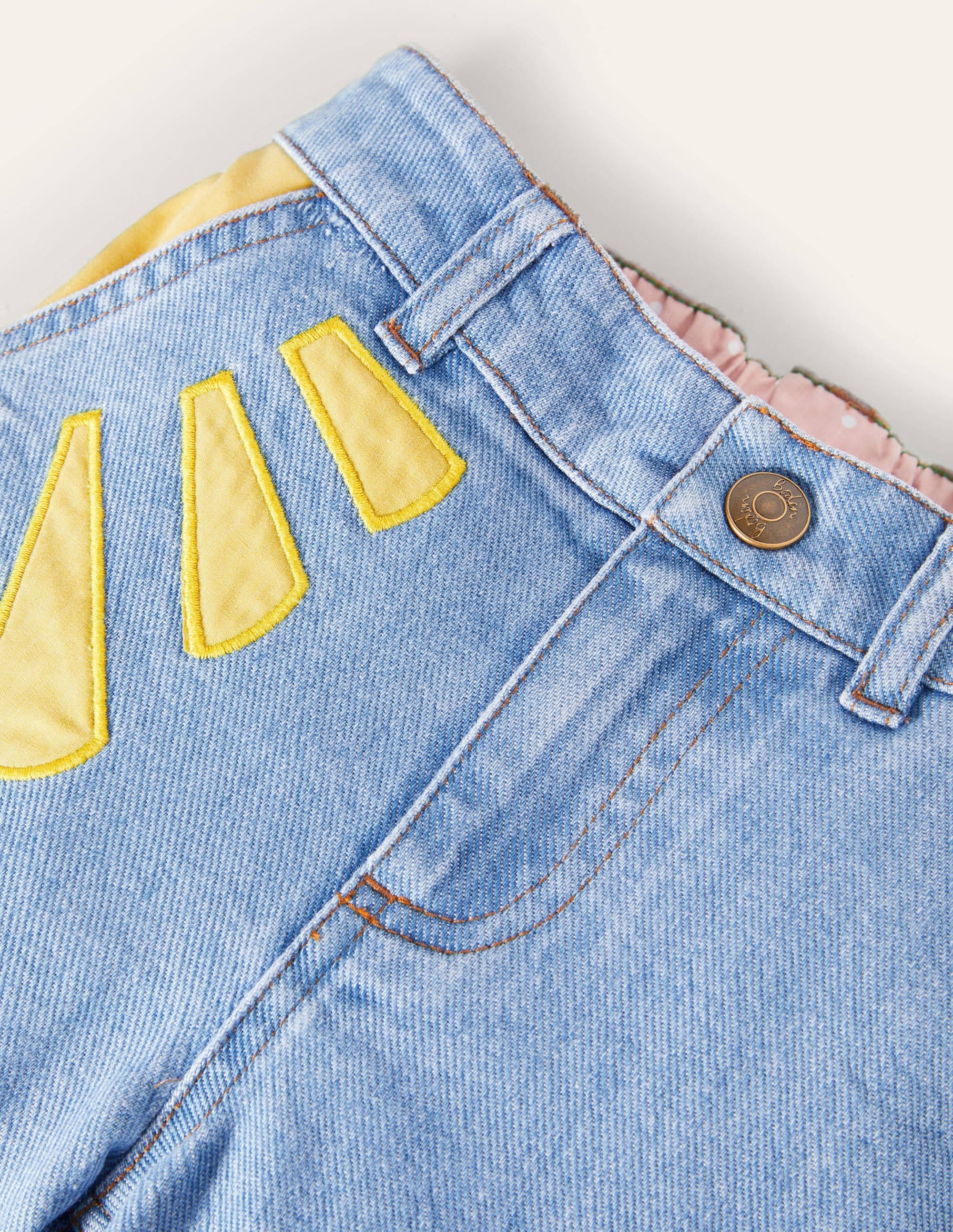 Appliqué Jeans-Mid Vintage Denim Weather - Image 3