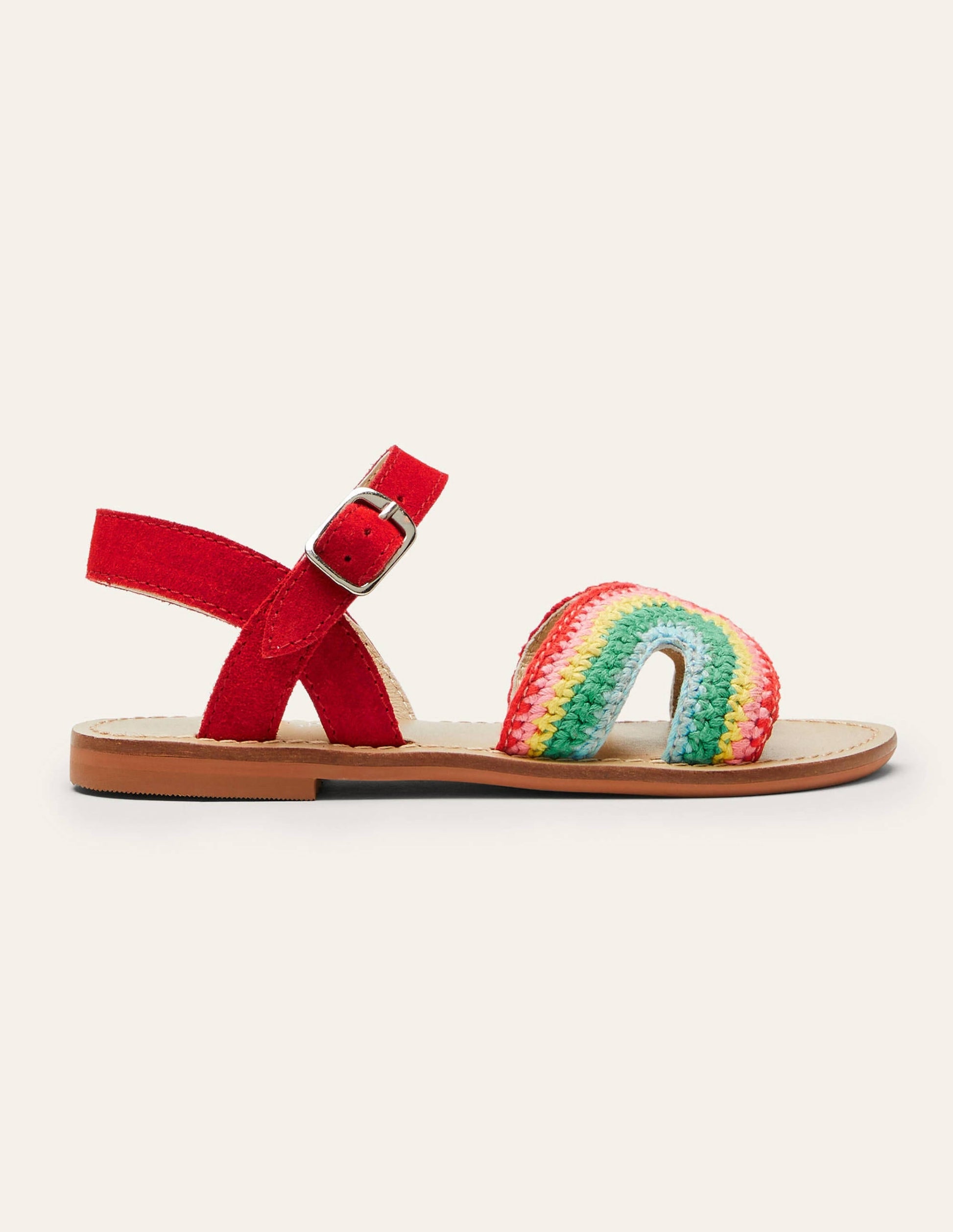 Crochet Sandals-Rainbow Red-2