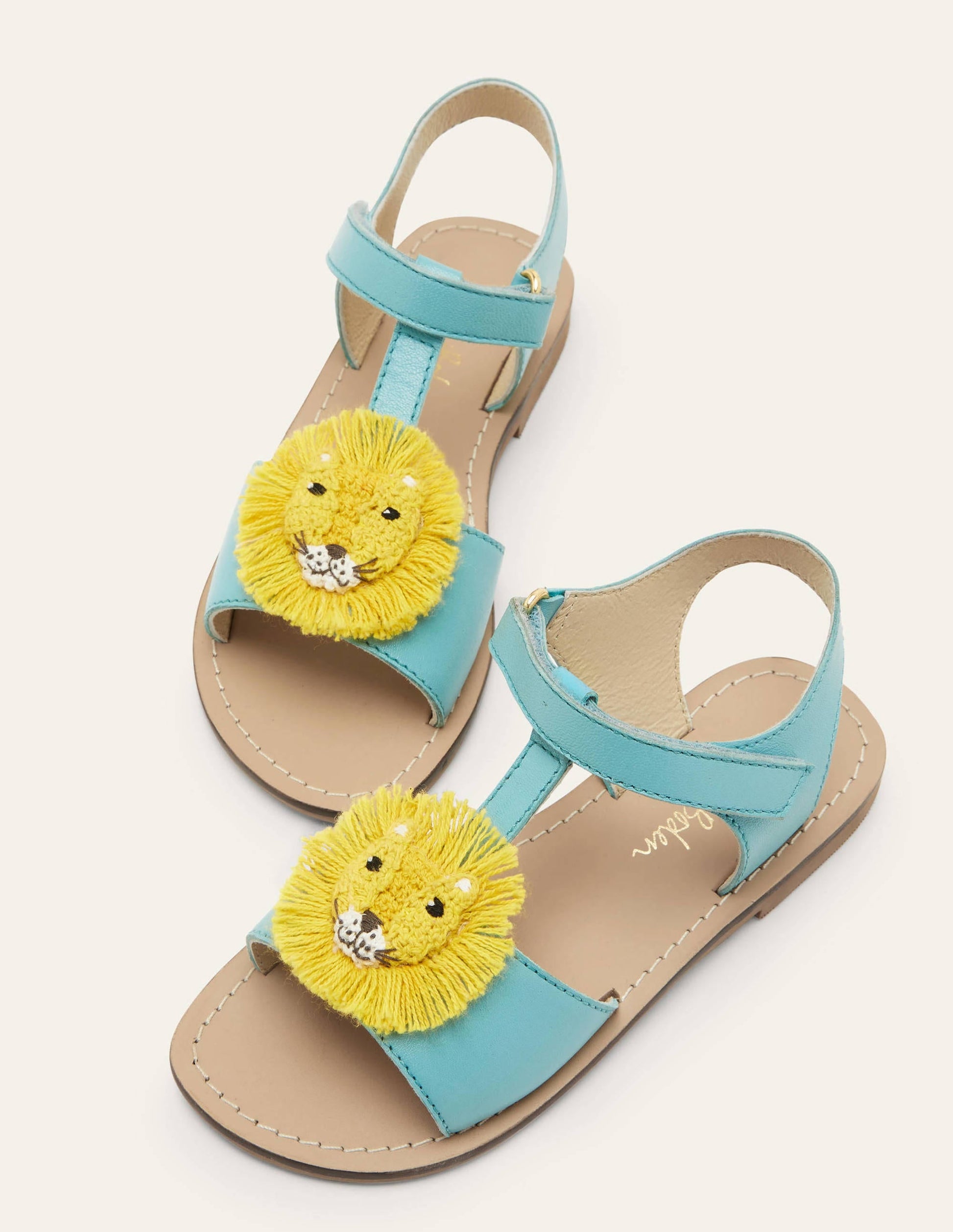 Fun Leather Sandals-Lion-1