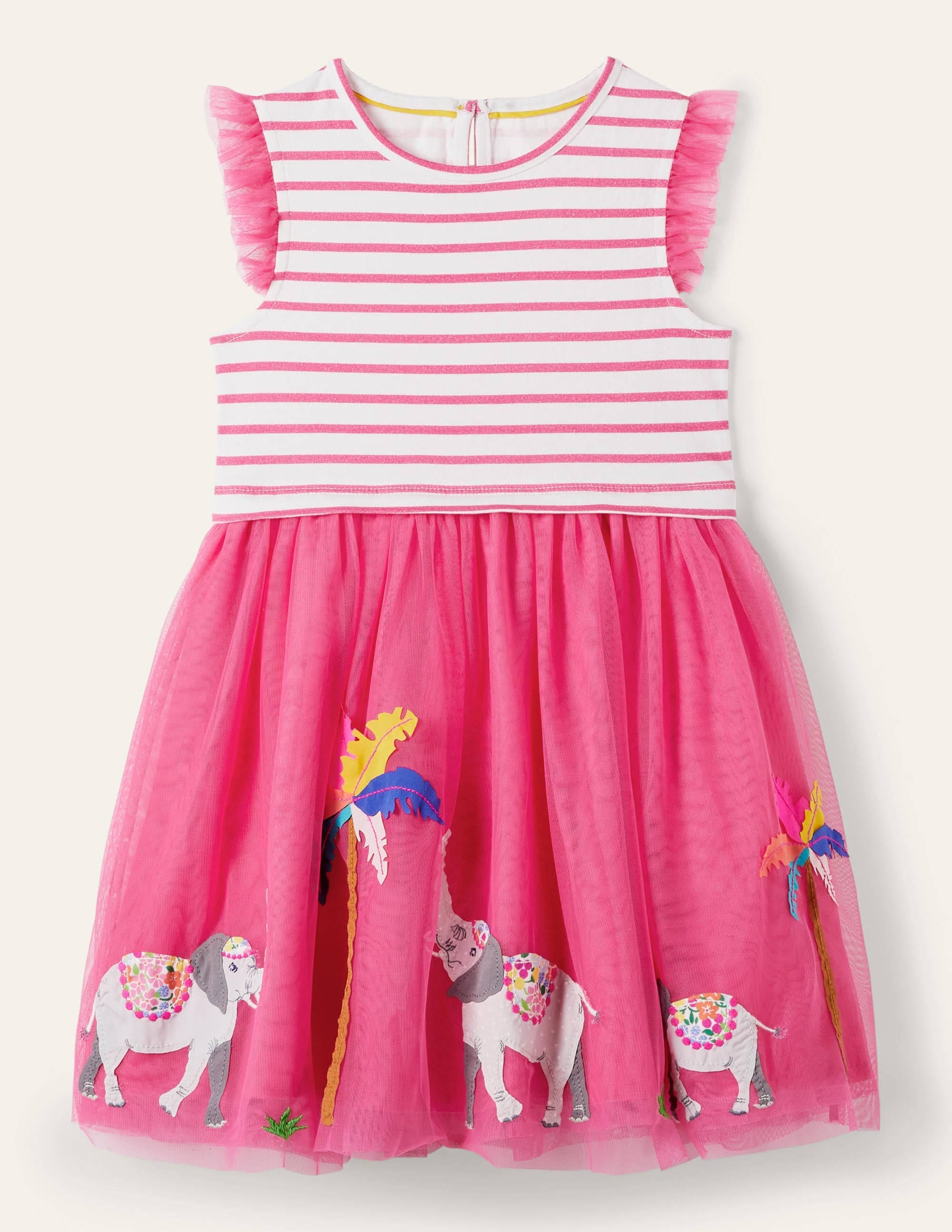 Tulle Dress-Tutti Fruity Elephants - Image 1
