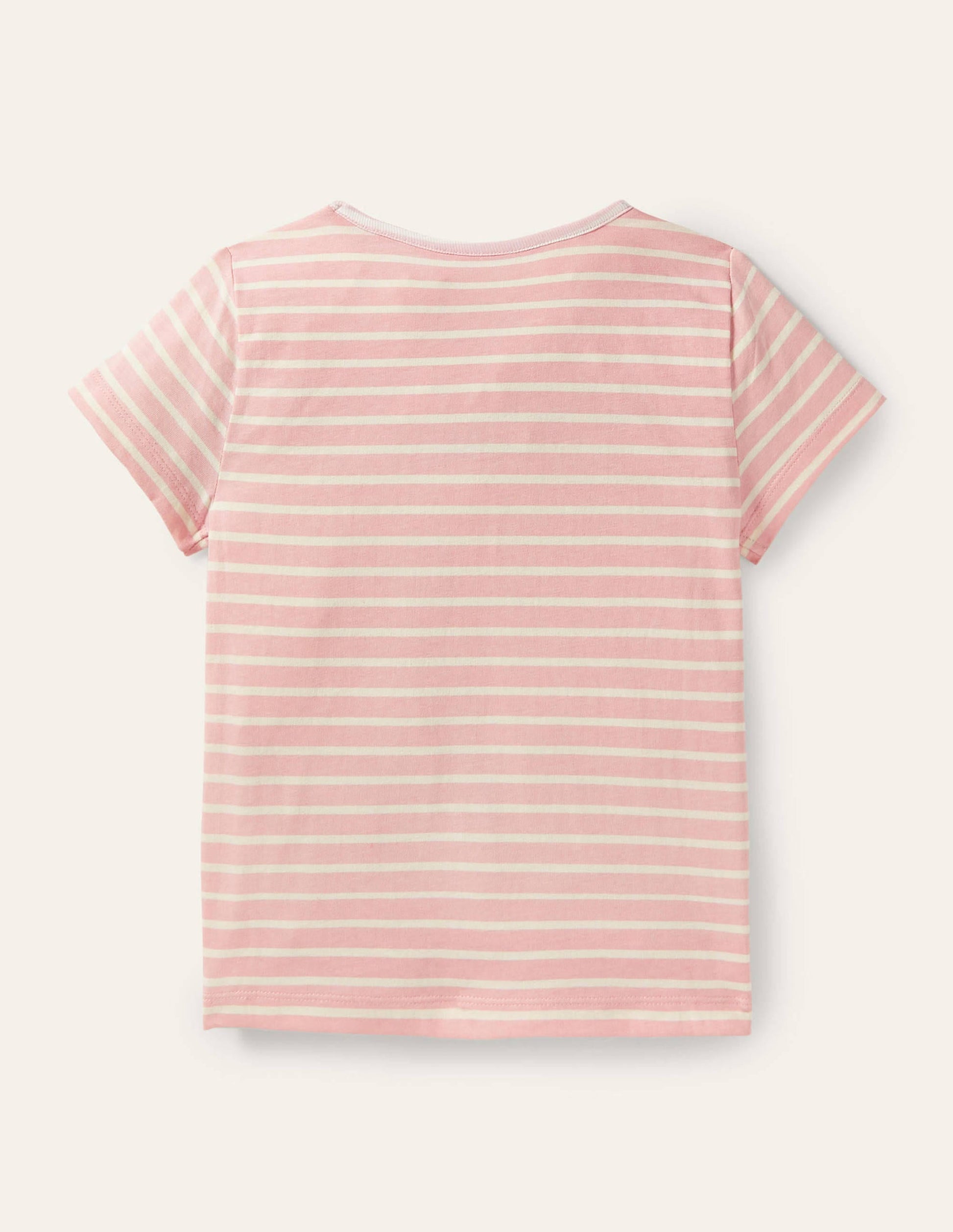 Stripy Logo T-Shirt-Boto Pink/Ivory Rainbow-2