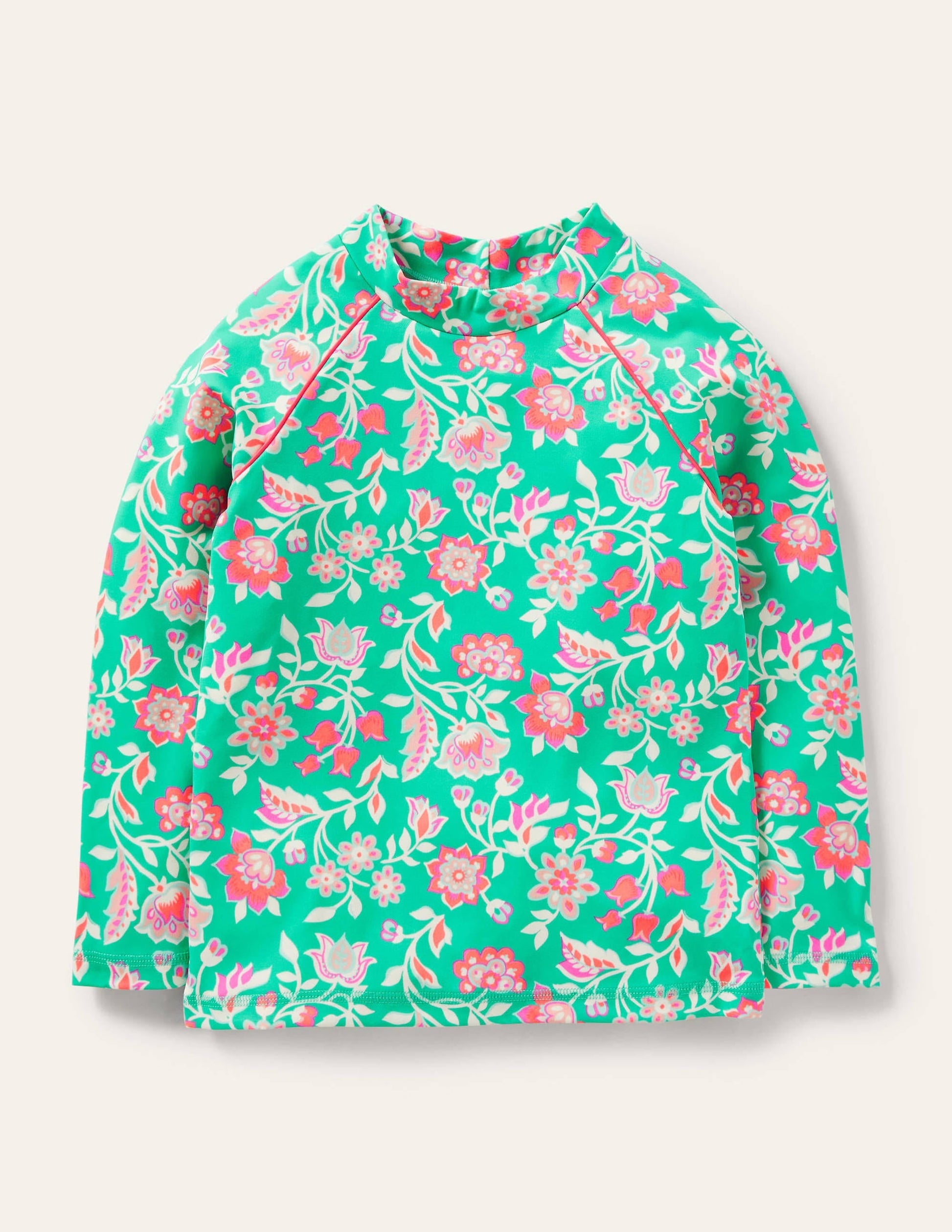 Patterned Rash Vest-Tropical Green Paisley-1