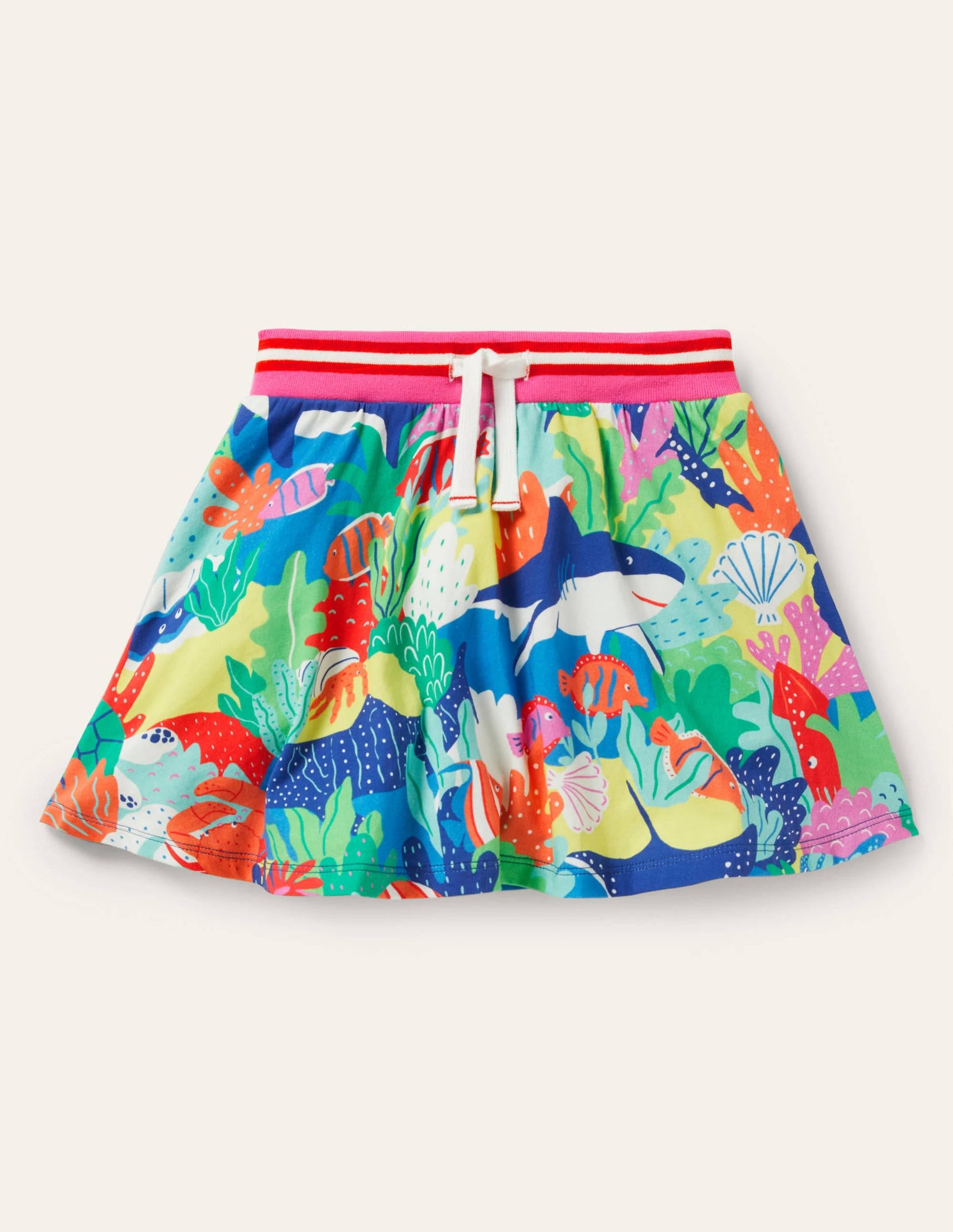 Printed Jersey Skort-Multi Rainbow Reef-1