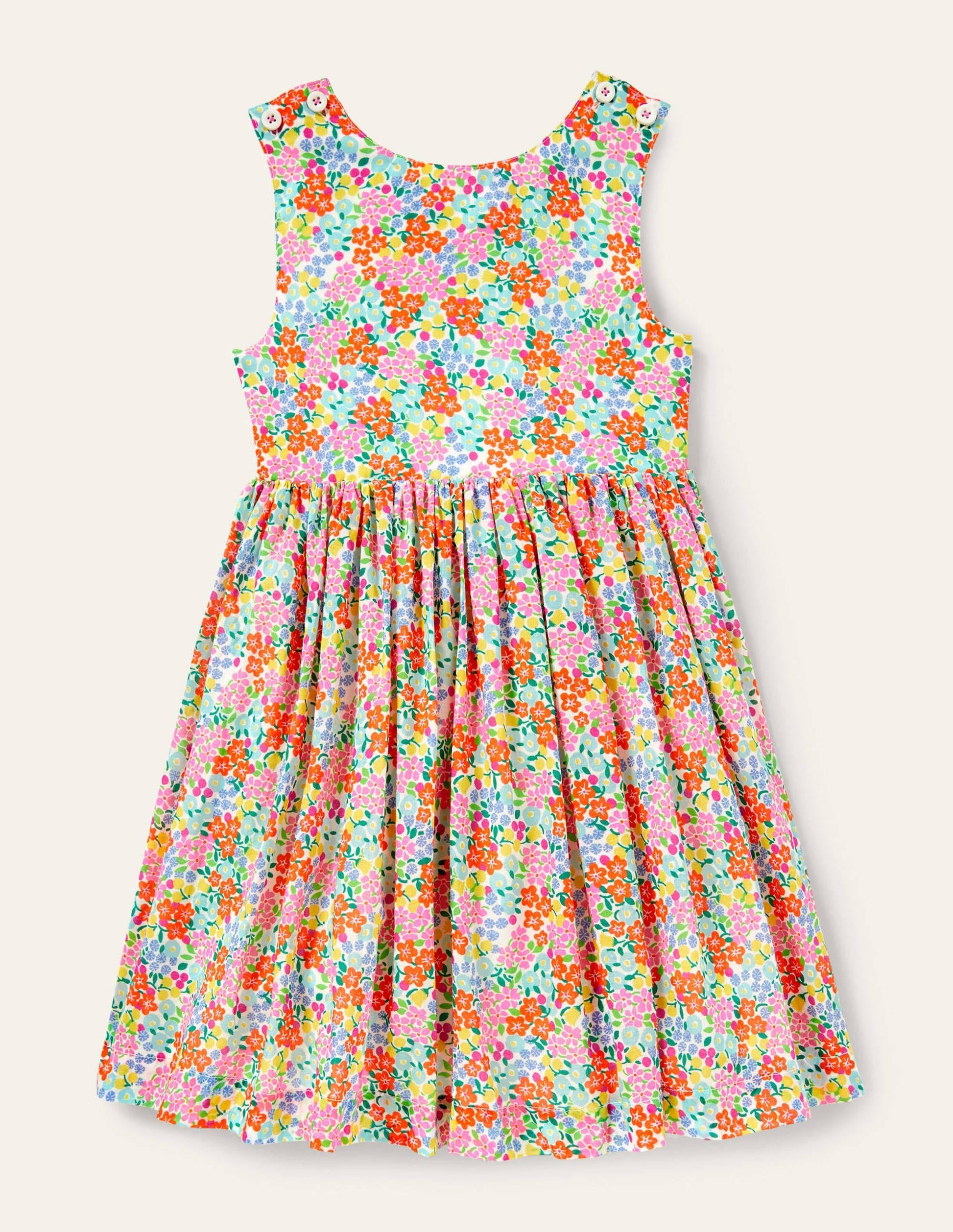Cross-back Dress-Multi Tropical Floral-1