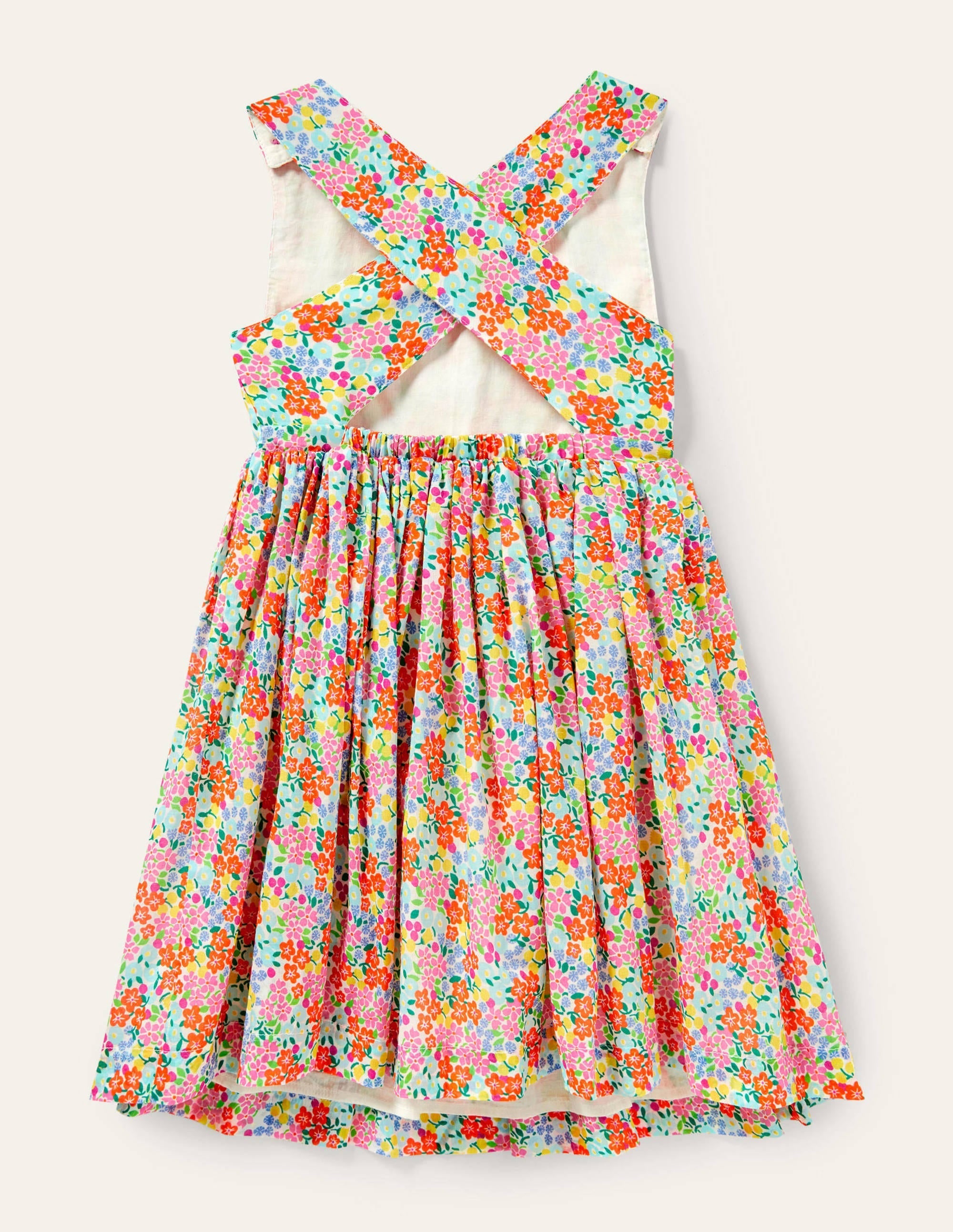 Cross-back Dress-Multi Tropical Floral - Image 2