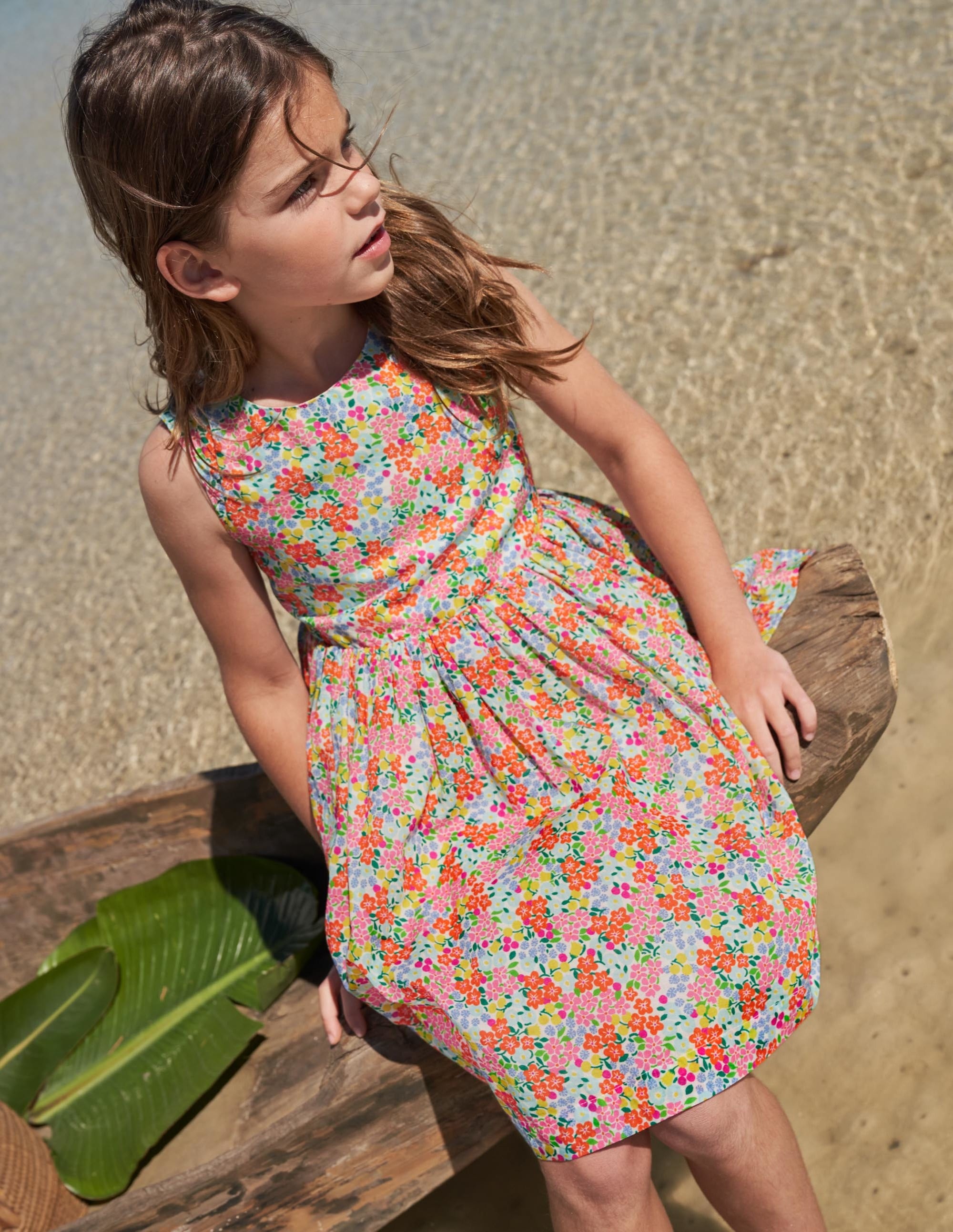 Cross-back Dress-Multi Tropical Floral - Image 5