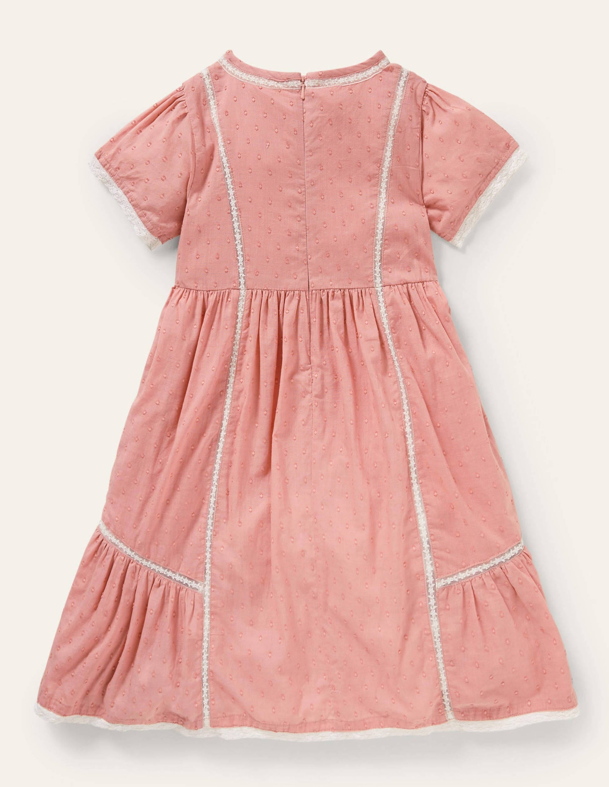 Embroidered Nostalgic Dress-Almond Pink-2