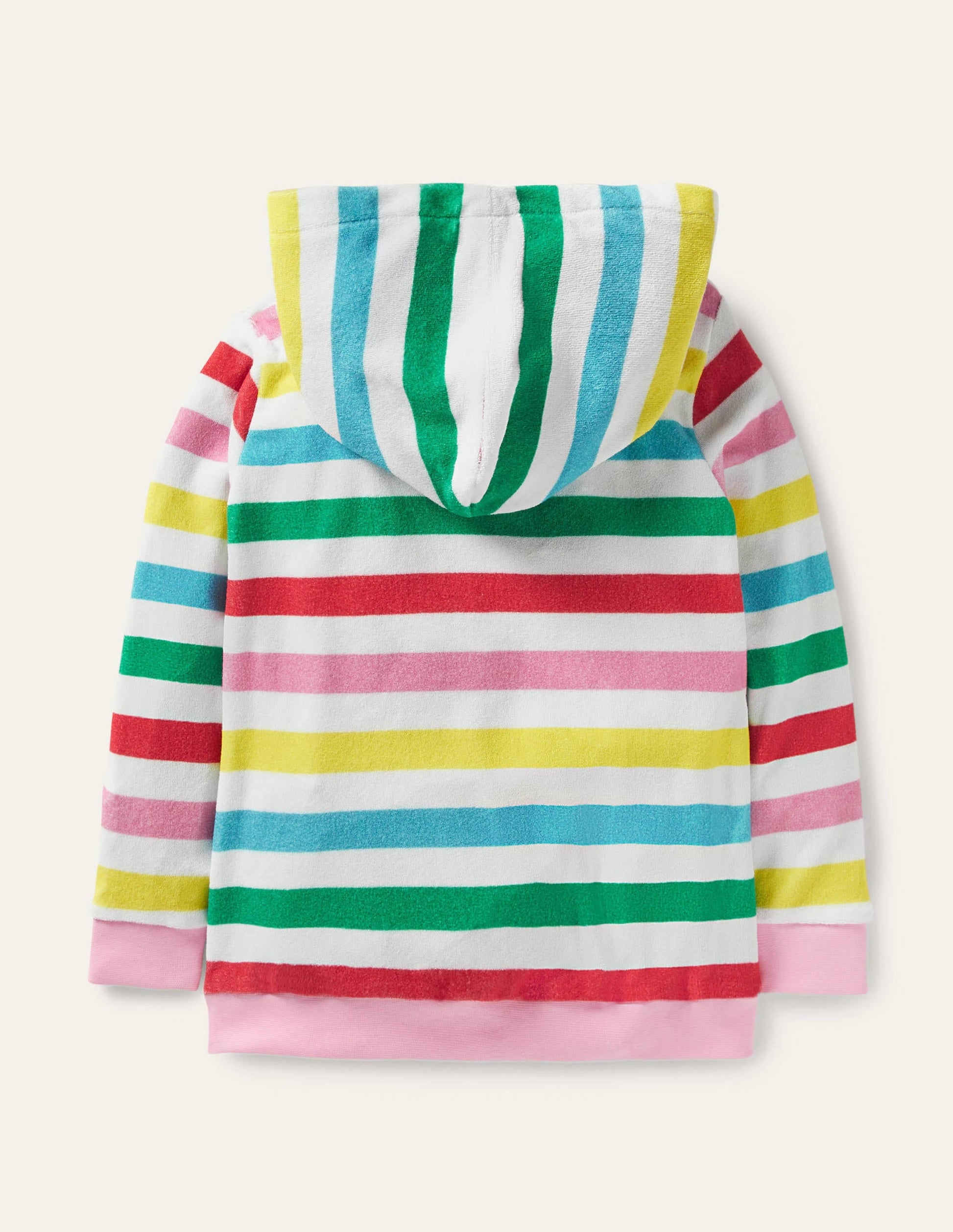 Towelling Hoodie-Multi Stripe-2