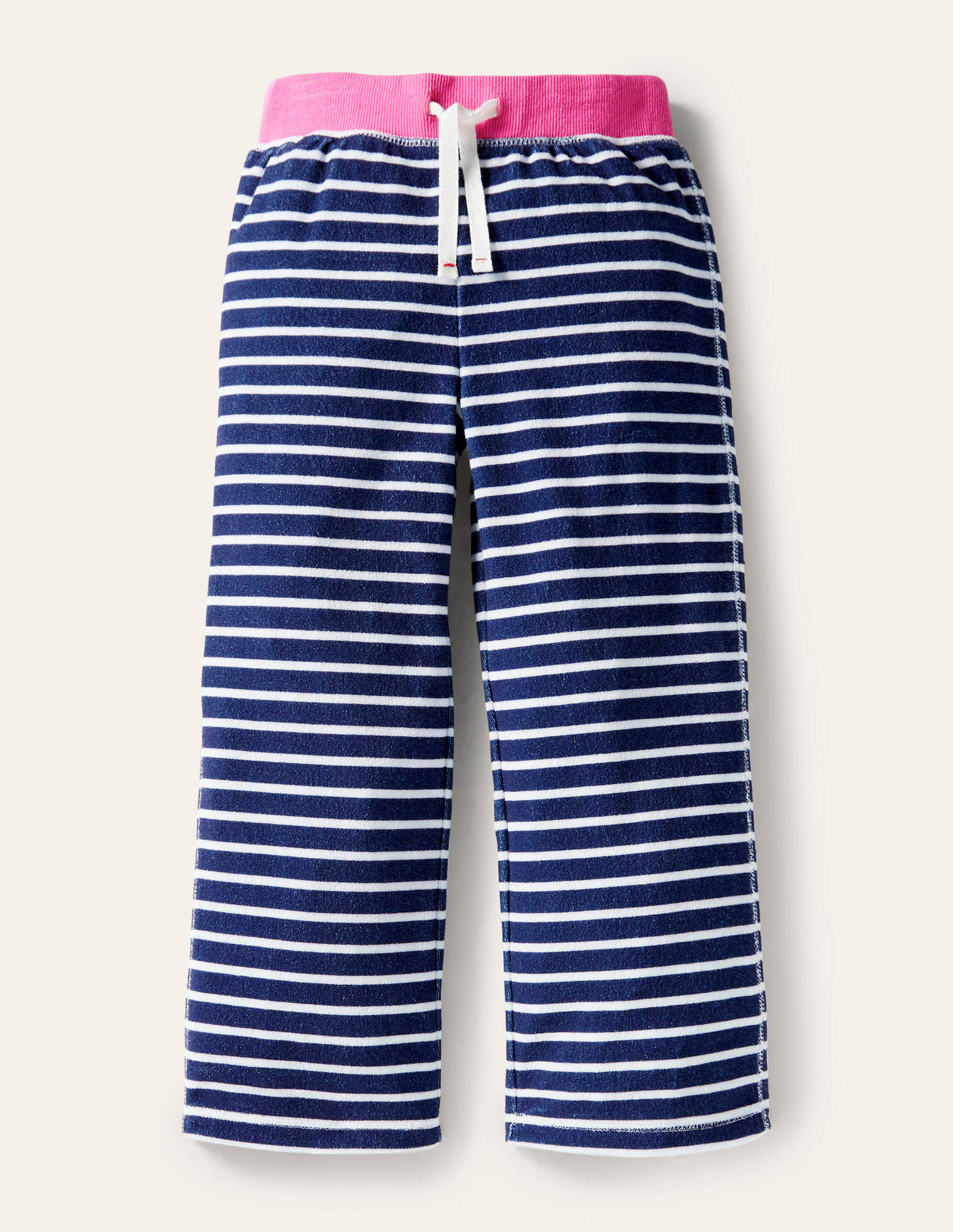 Towelling Trousers-College Navy/Ivory - Image 1